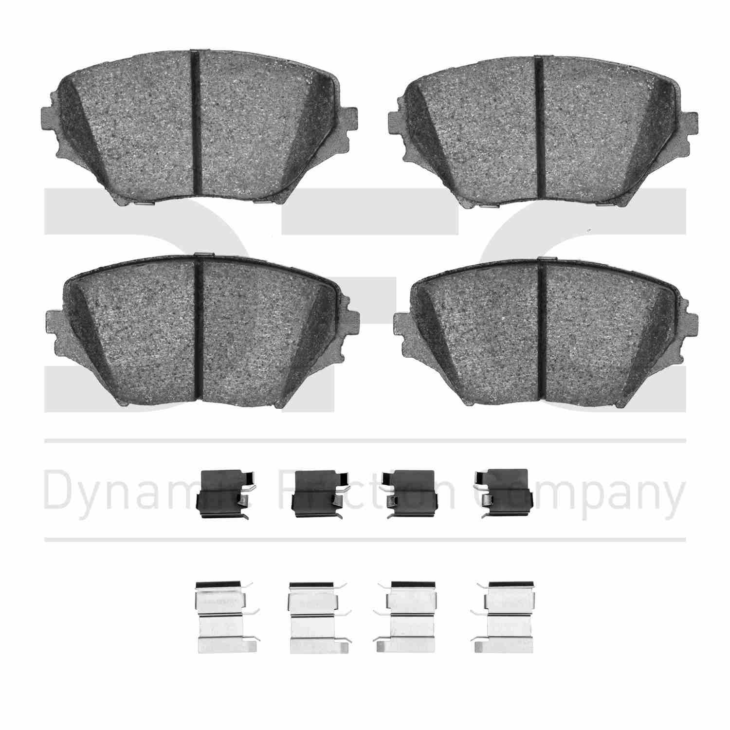 Dynamic Friction Company Disc Brake Pad Set  top view frsport 1551-0862-01