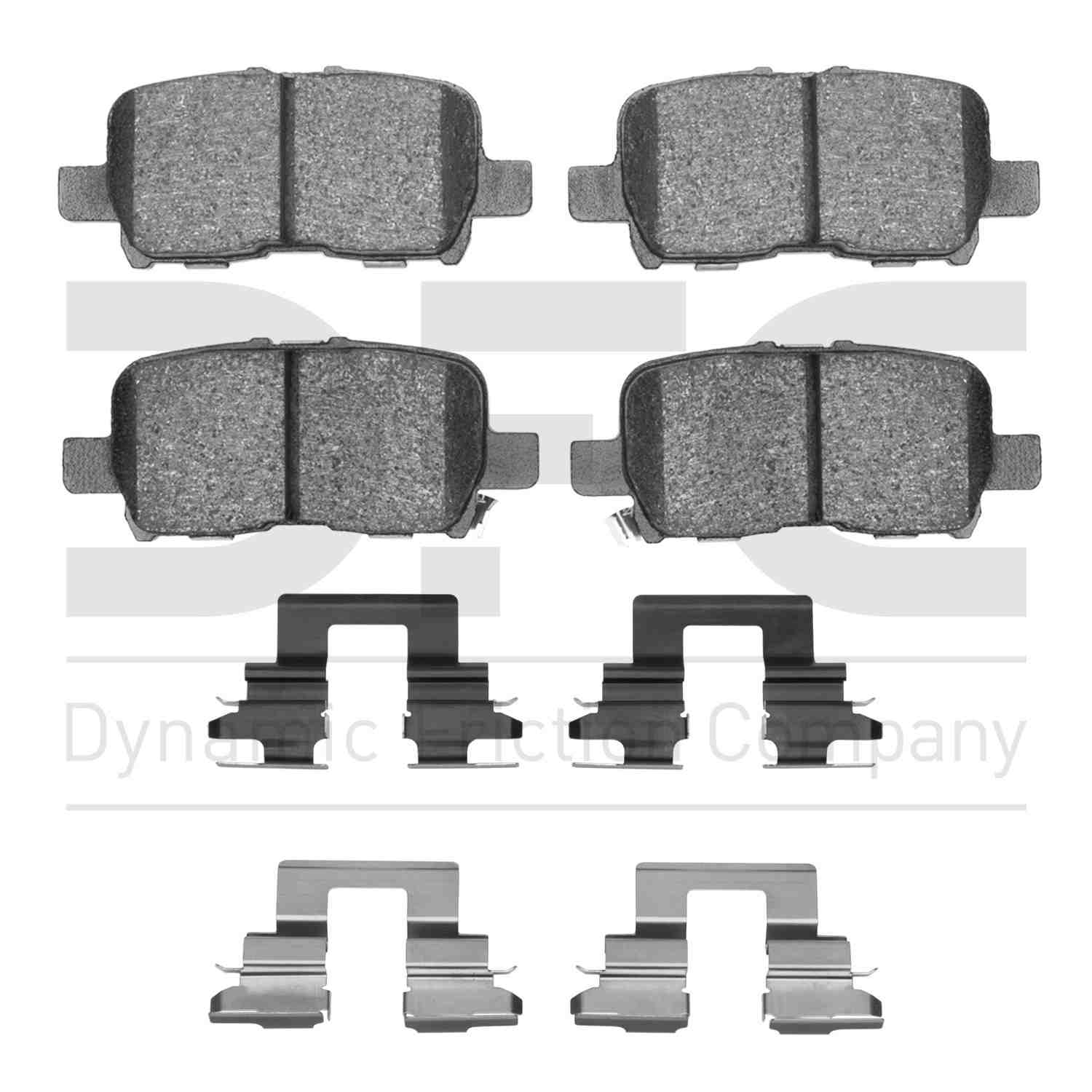 Dynamic Friction Company Disc Brake Pad Set  top view frsport 1551-0865-01