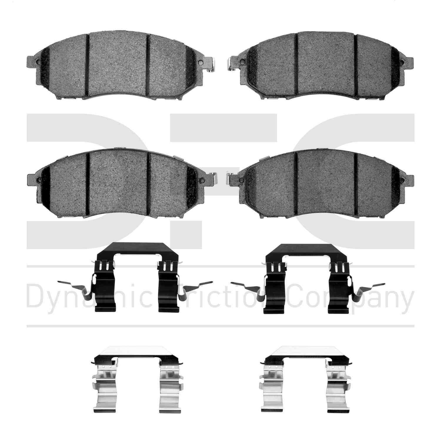 Dynamic Friction Company Disc Brake Pad Set  top view frsport 1551-0888-01