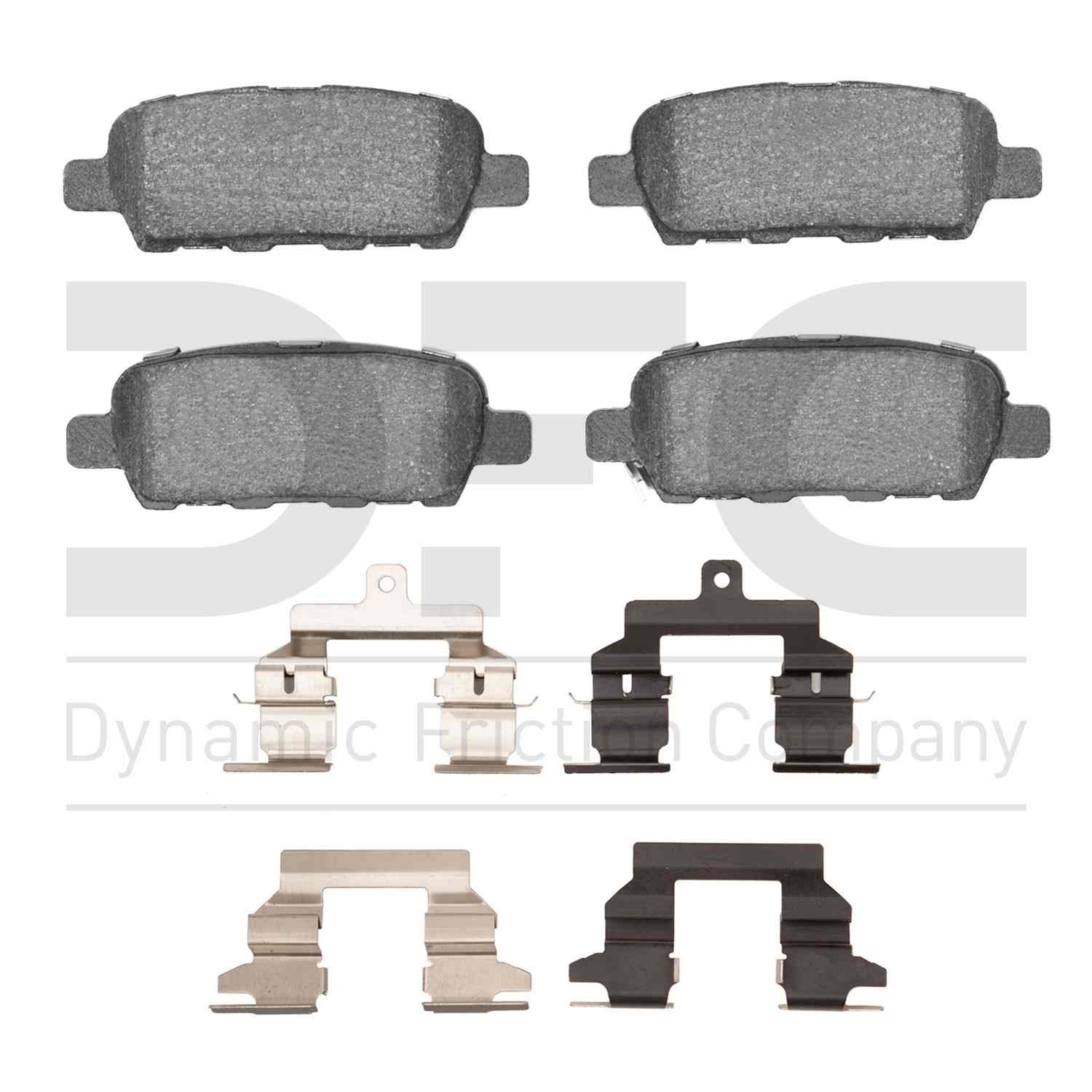 Dynamic Friction Company Disc Brake Pad Set  top view frsport 1551-0905-02