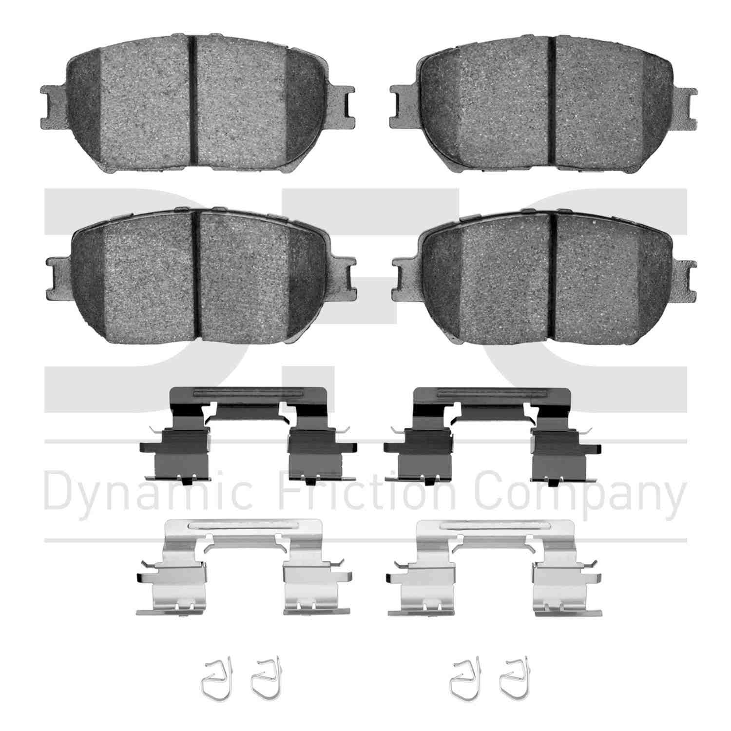 Dynamic Friction Company Disc Brake Pad Set  top view frsport 1551-0908-01