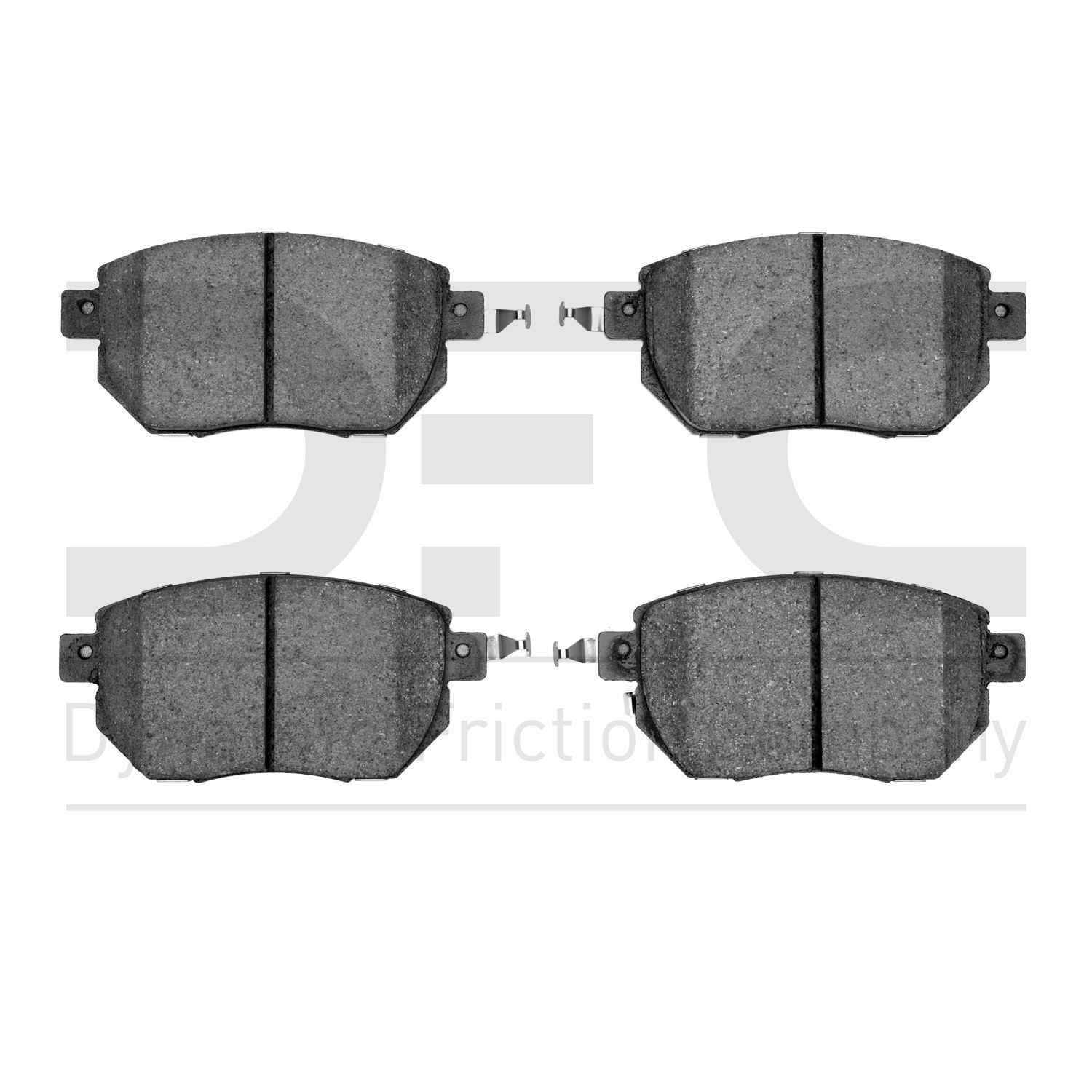 Dynamic Friction Company Disc Brake Pad Set  top view frsport 1551-0969-00