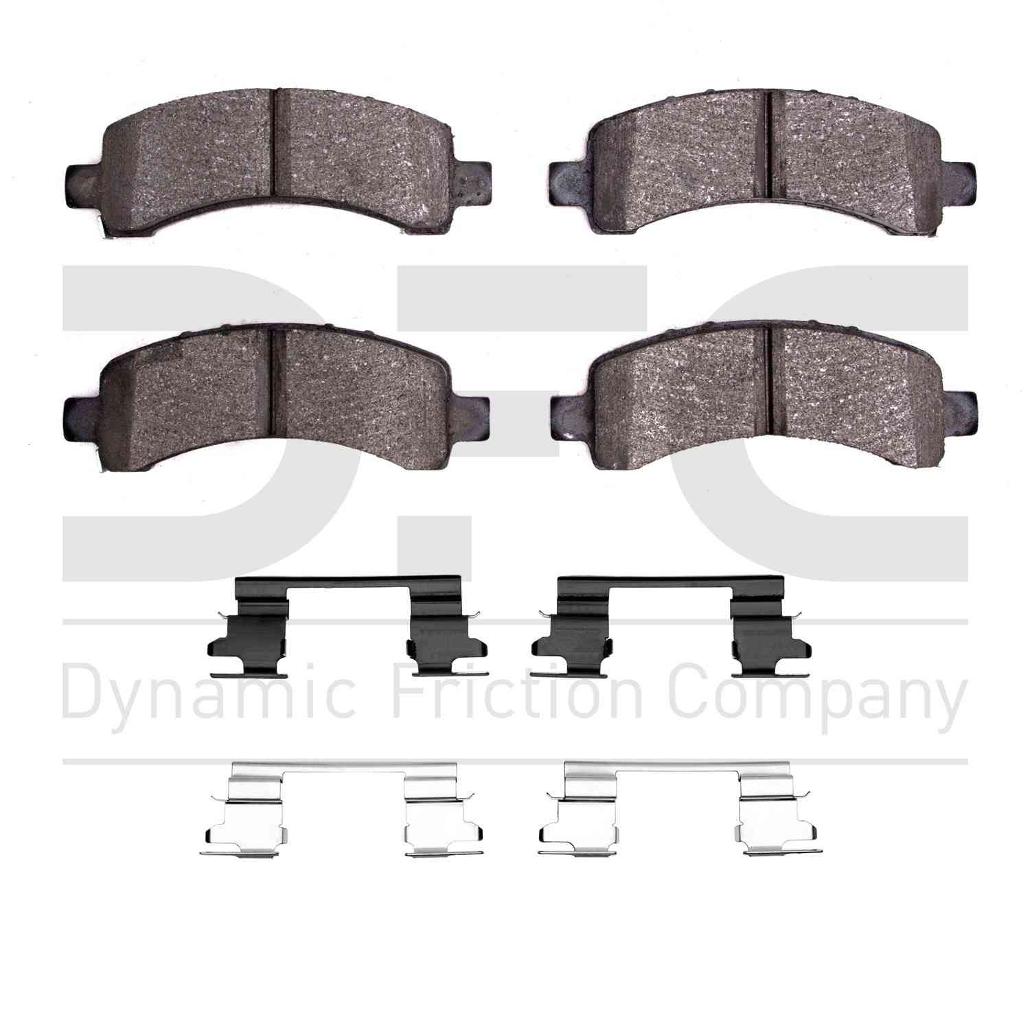 Dynamic Friction Company Disc Brake Pad Set  top view frsport 1551-0974-01