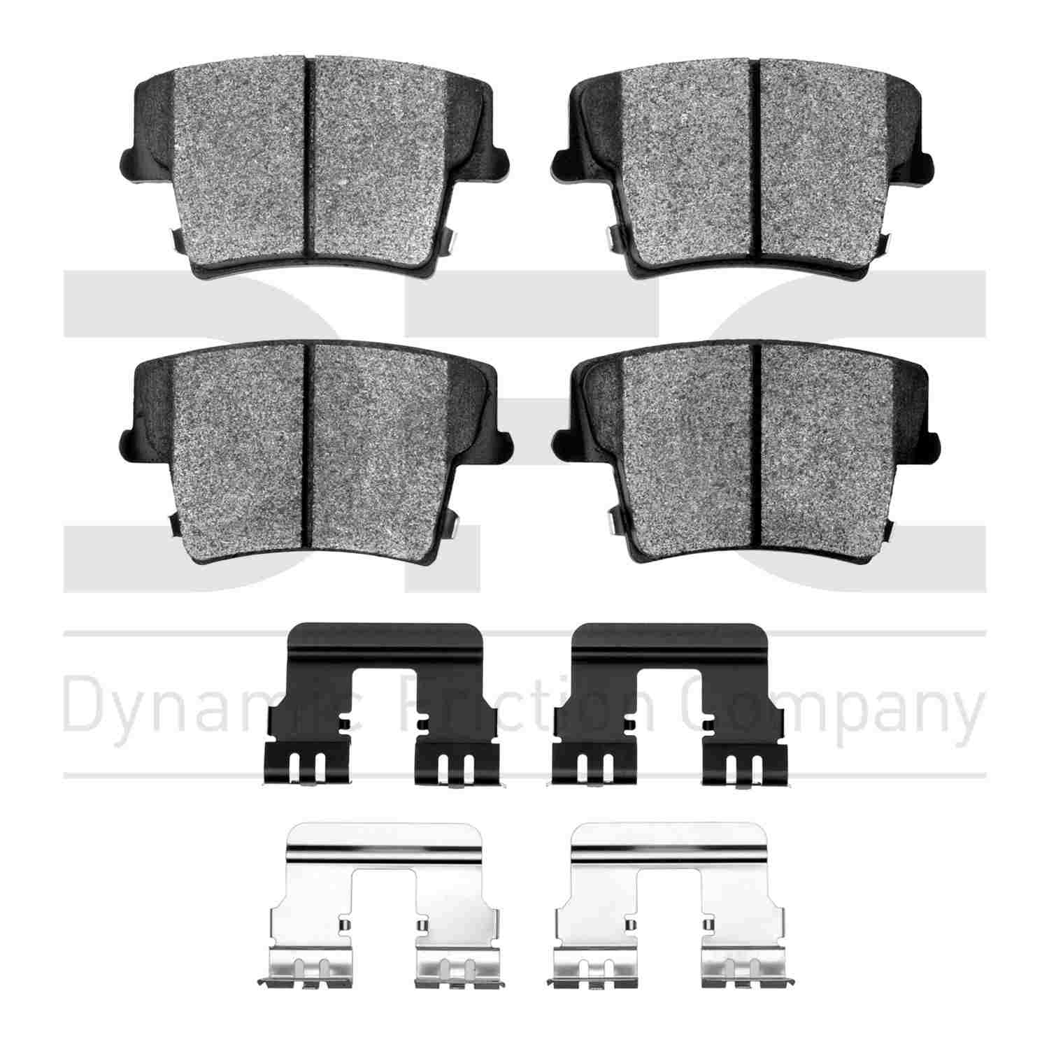 Dynamic Friction Company Disc Brake Pad Set  top view frsport 1551-1057-01