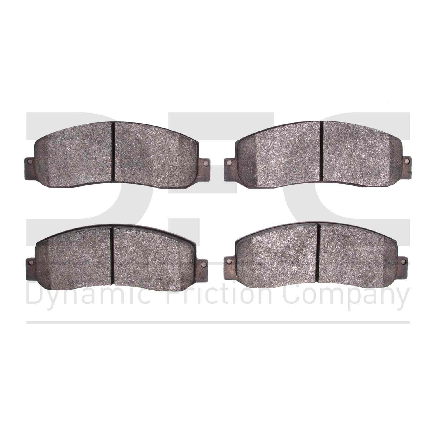 Dynamic Friction Company Disc Brake Pad Set  top view frsport 1551-1069-00