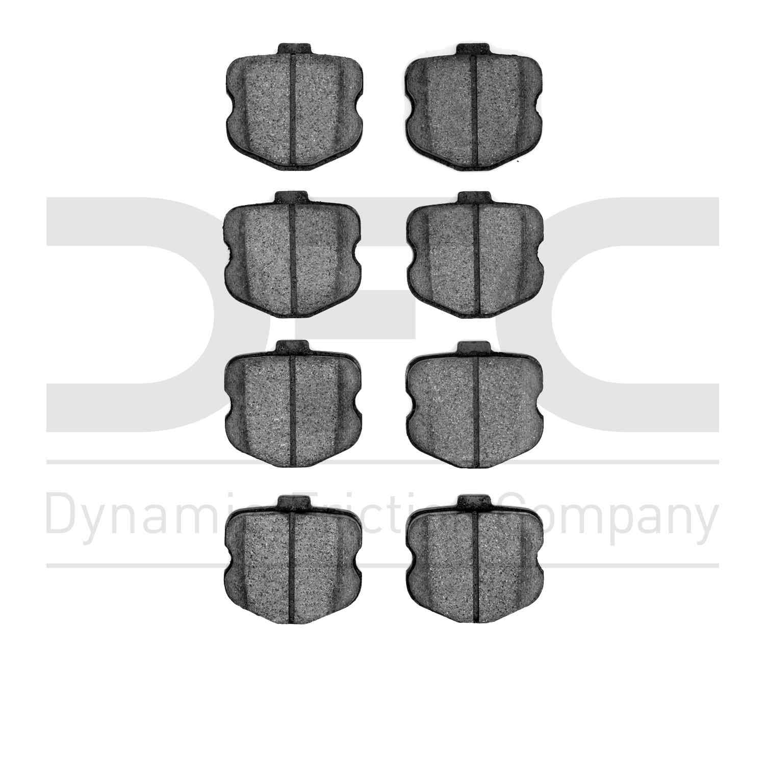 Dynamic Friction Company Disc Brake Pad Set  top view frsport 1551-1185-10