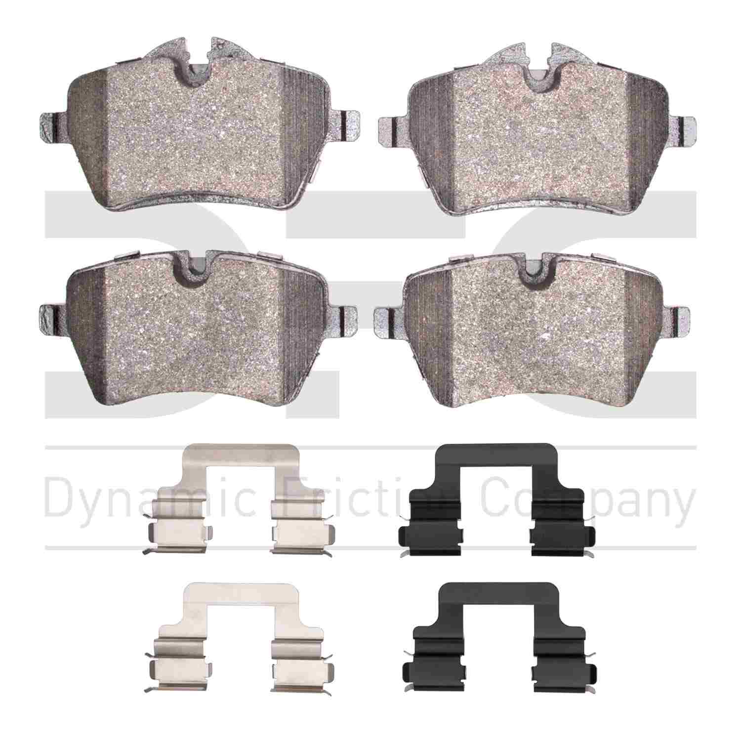 Dynamic Friction Company Disc Brake Pad Set  top view frsport 1551-1204-01