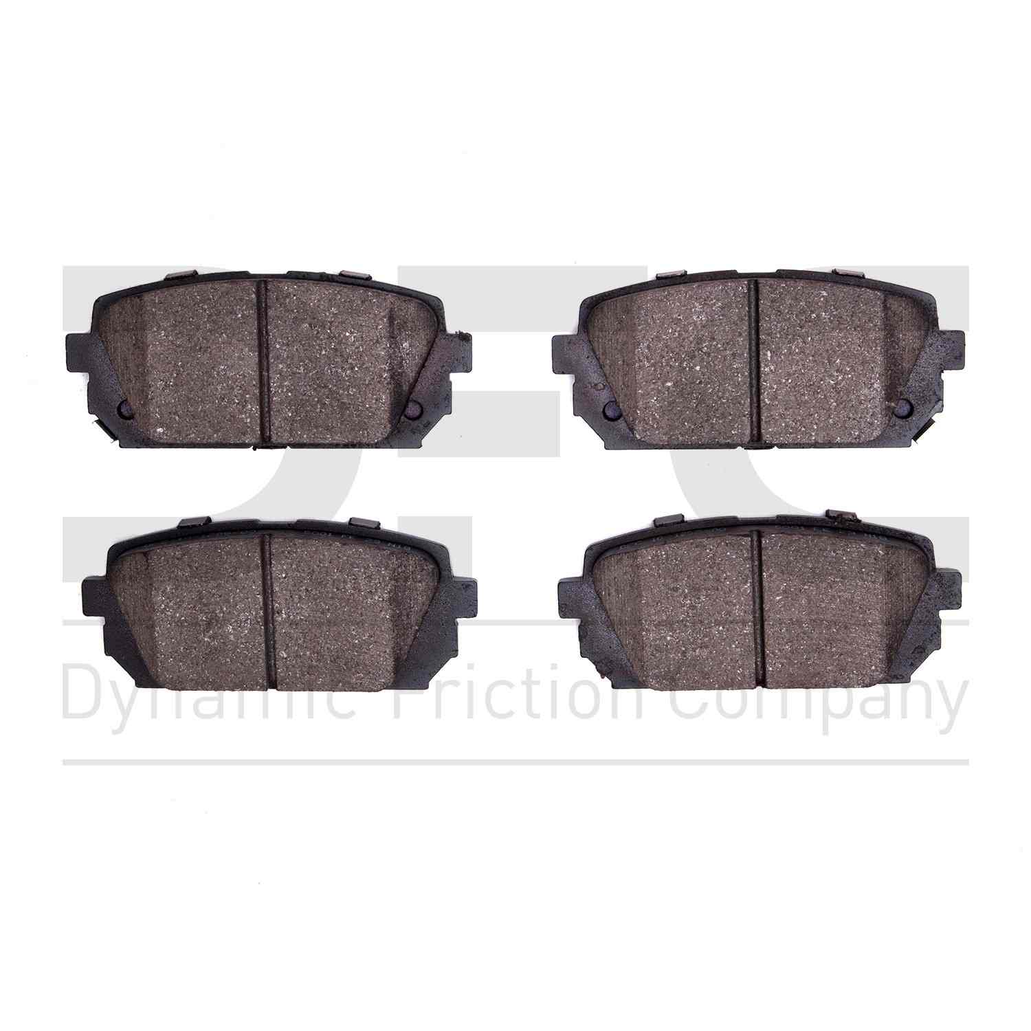 Dynamic Friction Company Disc Brake Pad Set  top view frsport 1551-1296-00