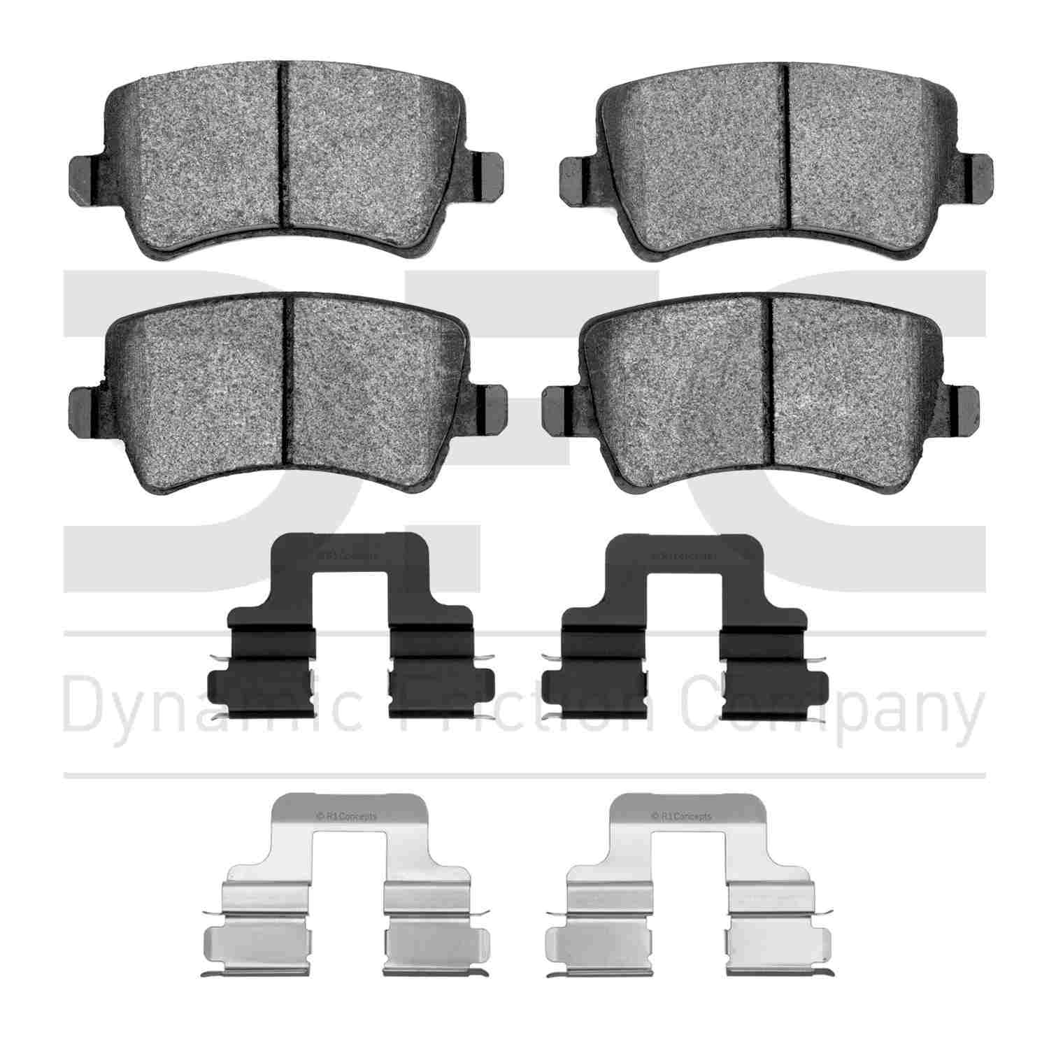 Dynamic Friction Company Disc Brake Pad Set  top view frsport 1551-1307-01