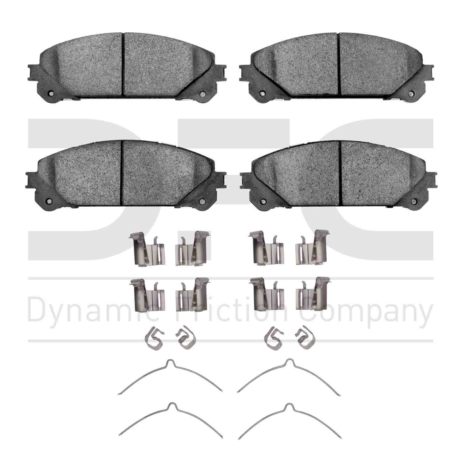 Dynamic Friction Company Disc Brake Pad Set  top view frsport 1551-1324-01