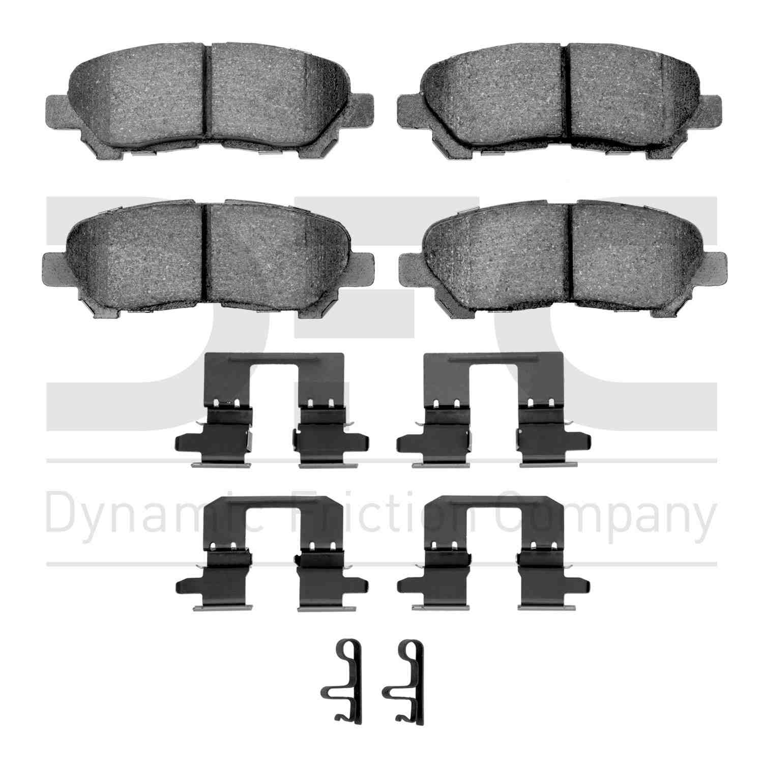 Dynamic Friction Company Disc Brake Pad Set  top view frsport 1551-1325-01