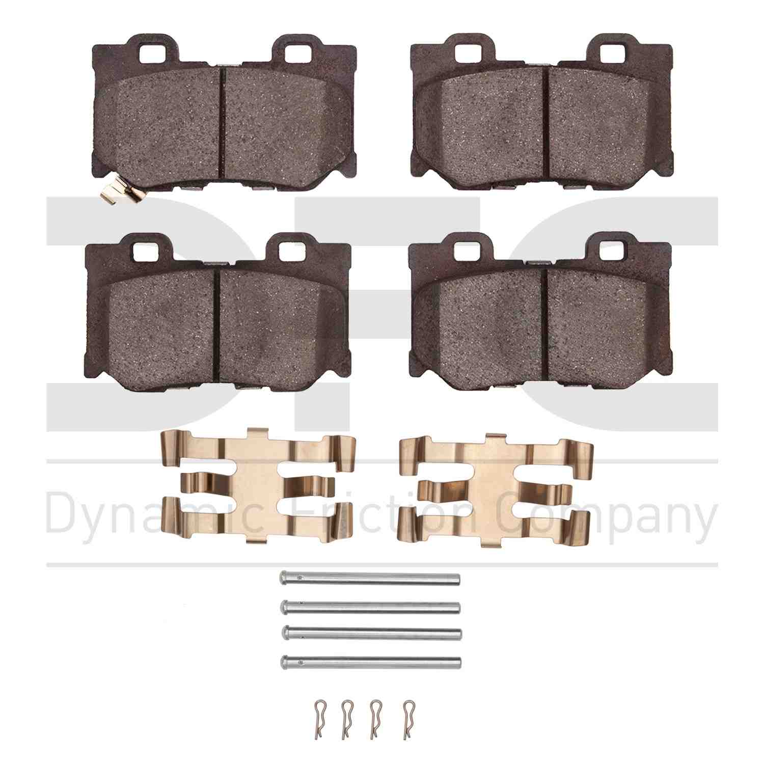 Dynamic Friction Company Disc Brake Pad Set  top view frsport 1551-1347-01