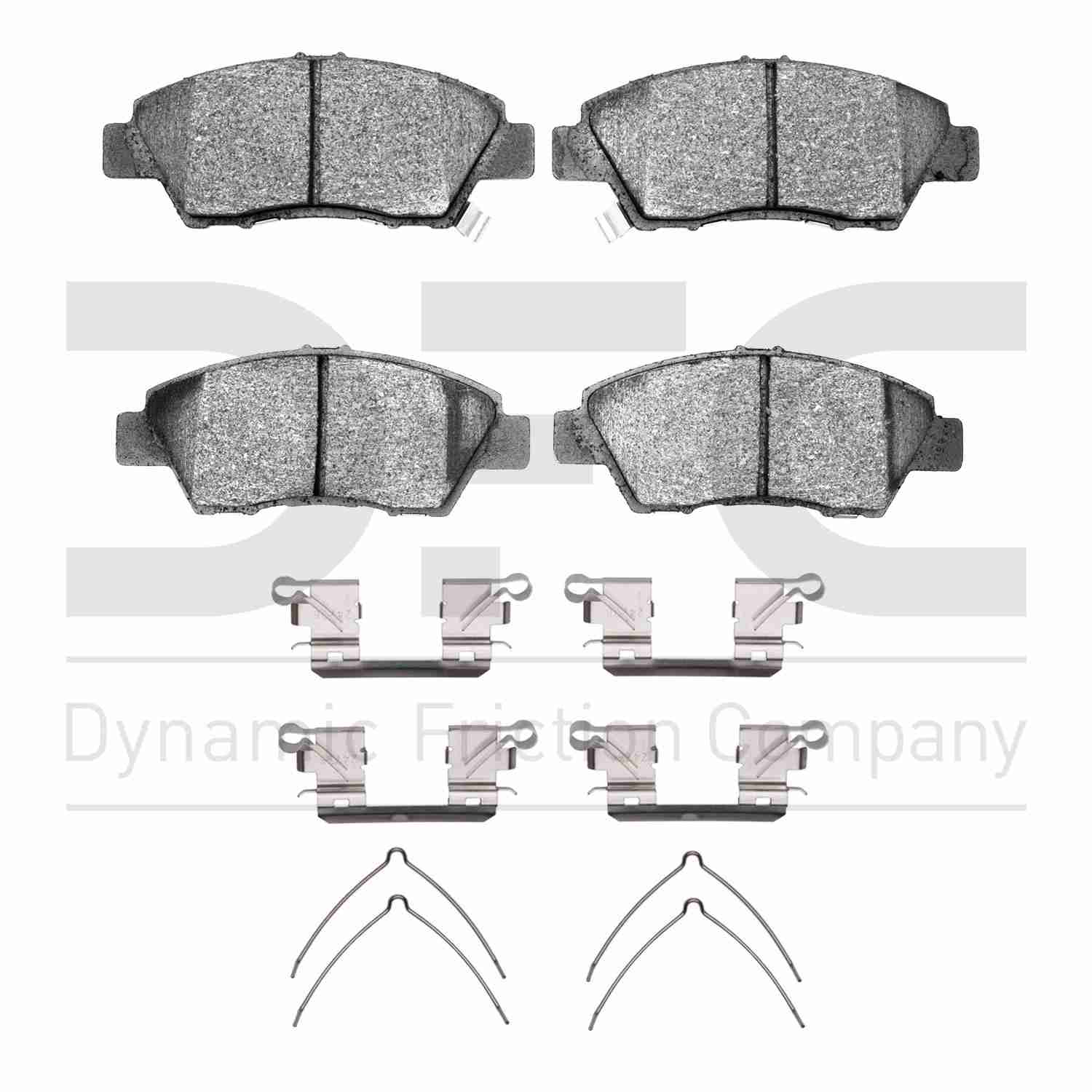 Dynamic Friction Company Disc Brake Pad Set  top view frsport 1551-1394-01