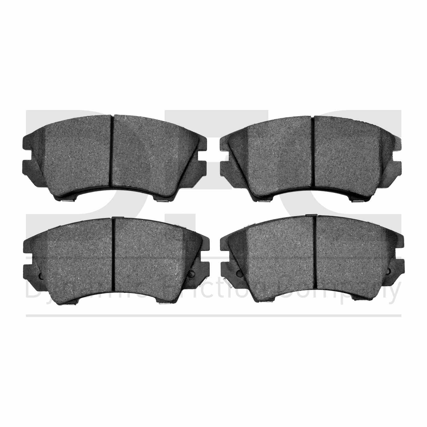 Dynamic Friction Company Disc Brake Pad Set  top view frsport 1551-1404-00