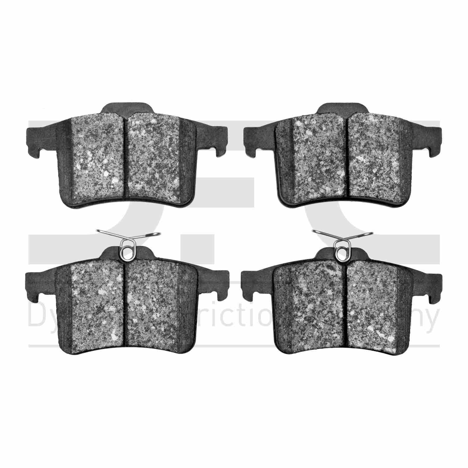 Dynamic Friction Company Disc Brake Pad Set  top view frsport 1551-1449-00