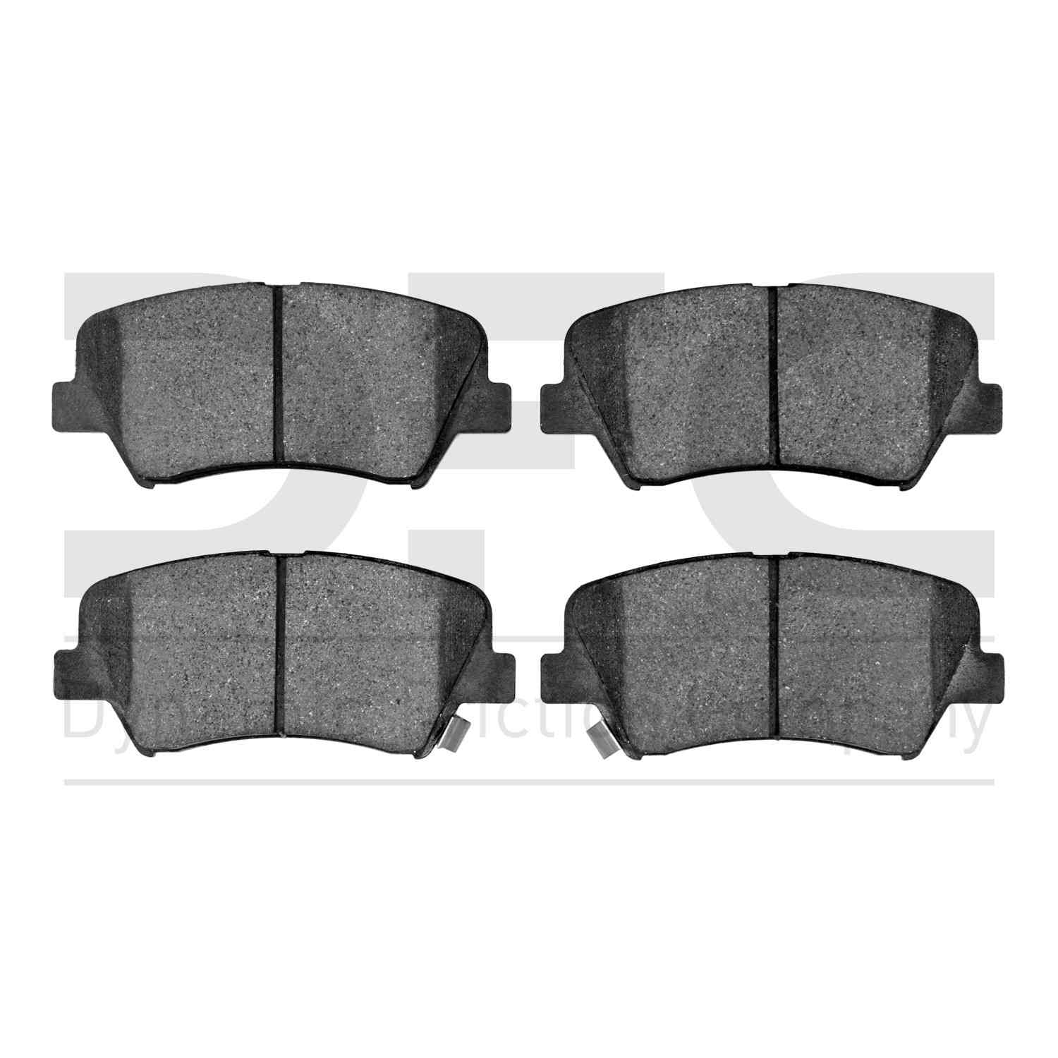 Dynamic Friction Company Disc Brake Pad Set  top view frsport 1551-1543-00