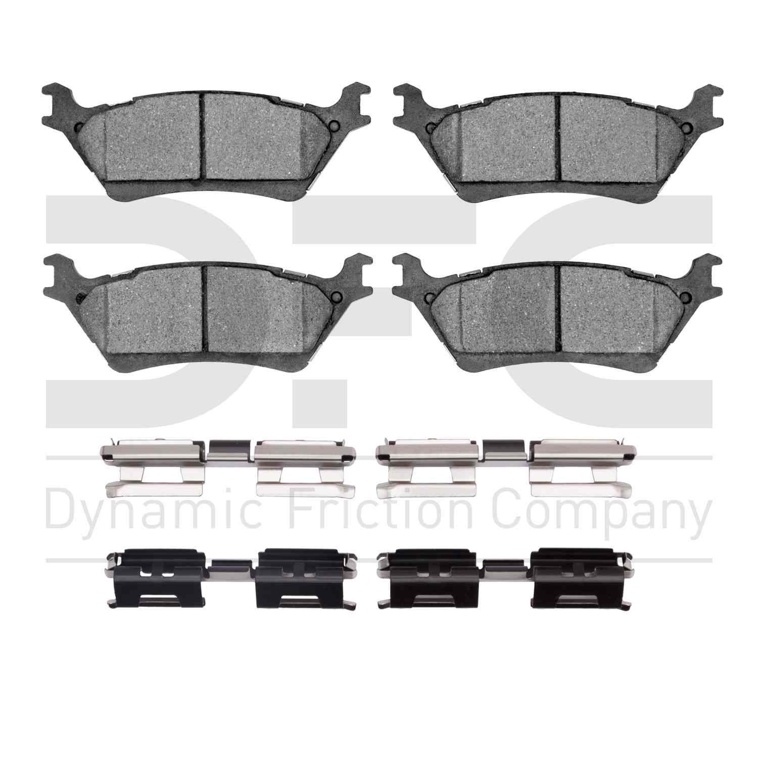 Dynamic Friction Company Disc Brake Pad Set  top view frsport 1551-1602-01