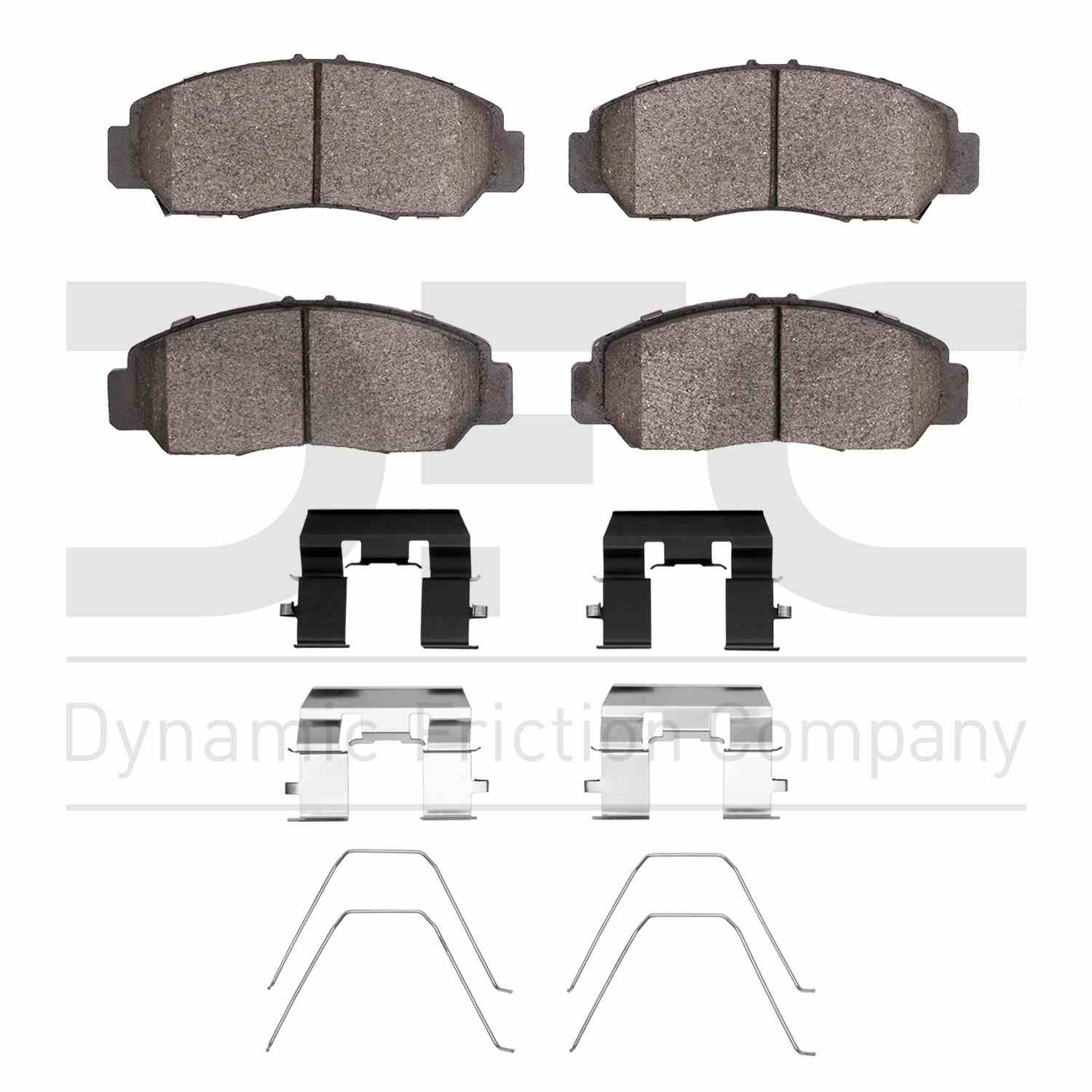 Dynamic Friction Company Disc Brake Pad Set  top view frsport 1551-1608-01