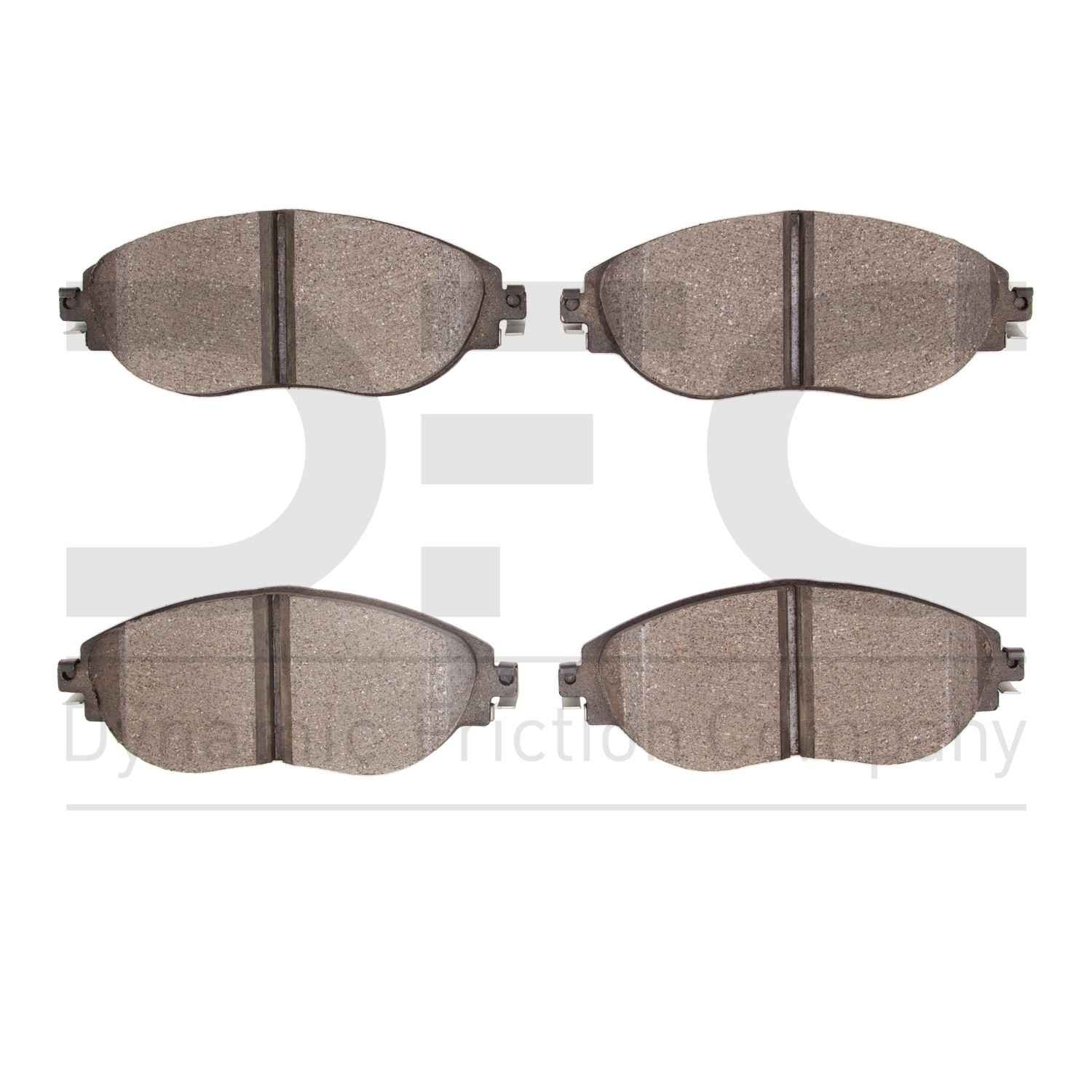 Dynamic Friction Company Disc Brake Pad Set  top view frsport 1551-1633-10