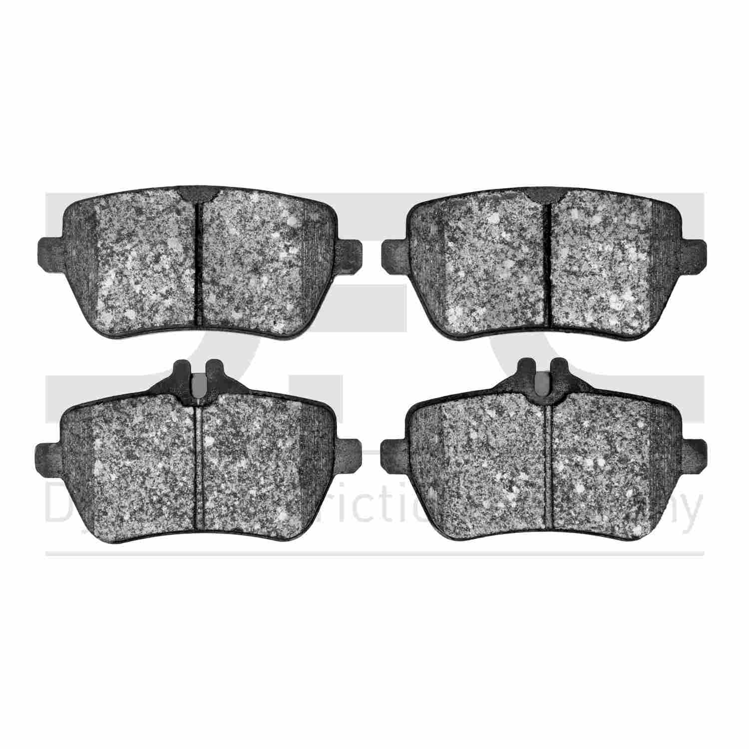 Dynamic Friction Company Disc Brake Pad Set  top view frsport 1551-1689-00