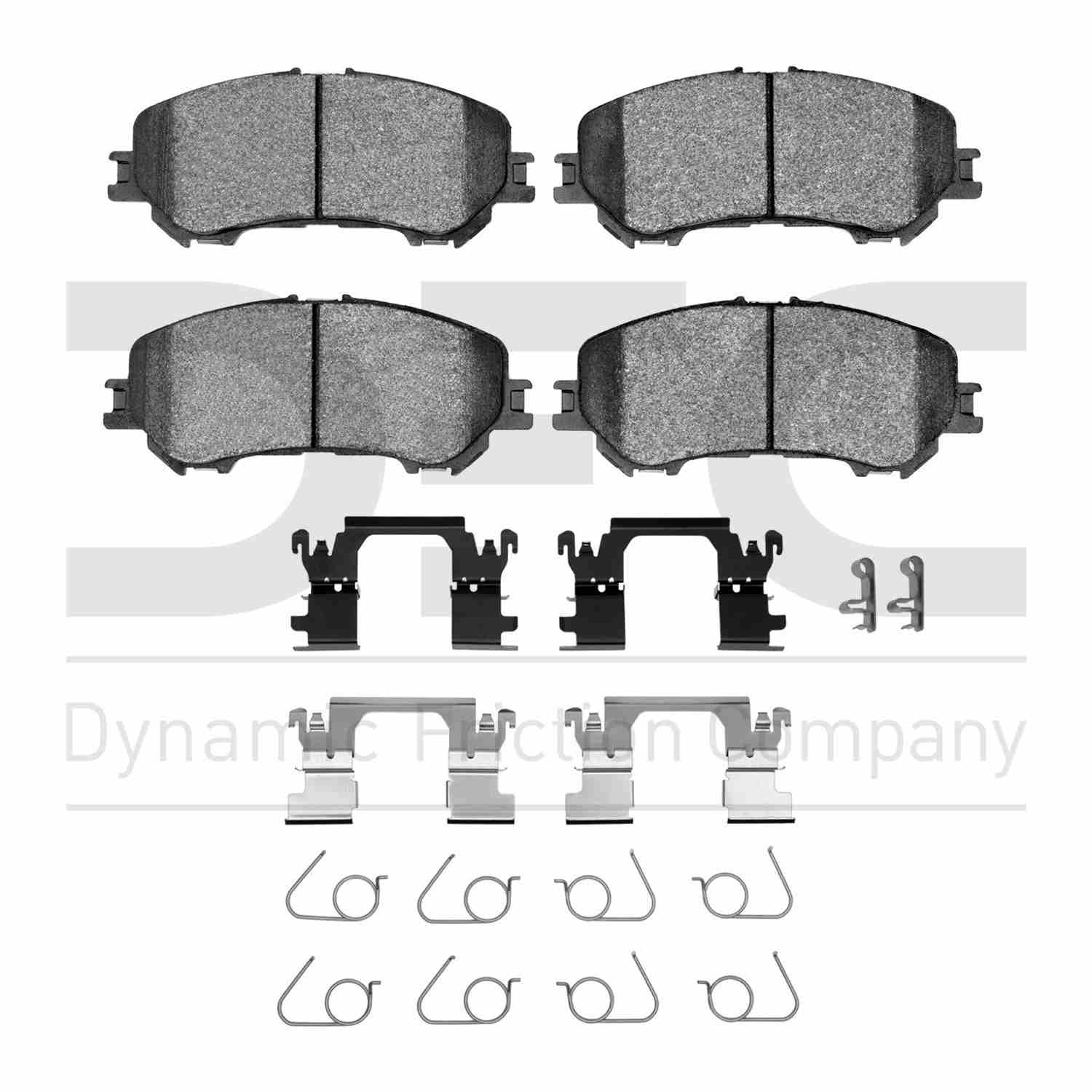 Dynamic Friction Company Disc Brake Pad Set  top view frsport 1551-1737-01