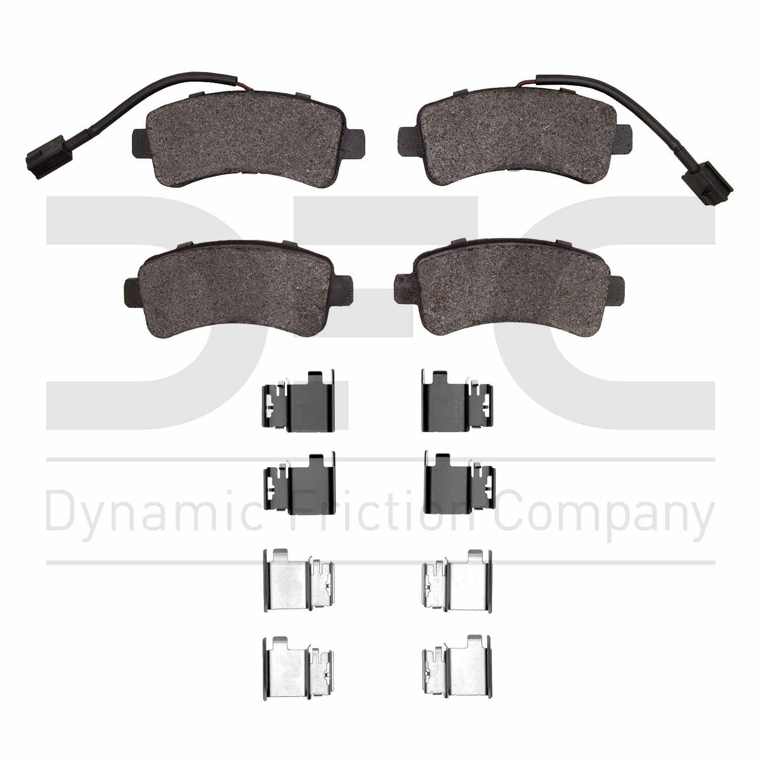 Dynamic Friction Company Disc Brake Pad Set  top view frsport 1551-1746-01