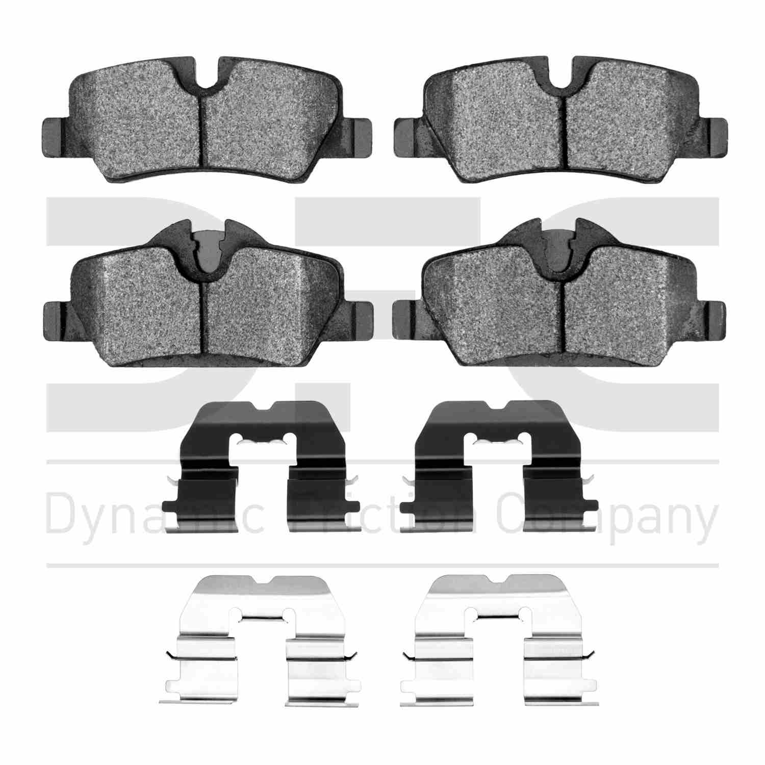 Dynamic Friction Company Disc Brake Pad Set  top view frsport 1551-1800-01