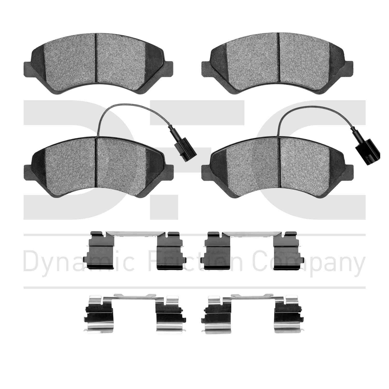 Dynamic Friction Company Disc Brake Pad Set  top view frsport 1551-1842-01