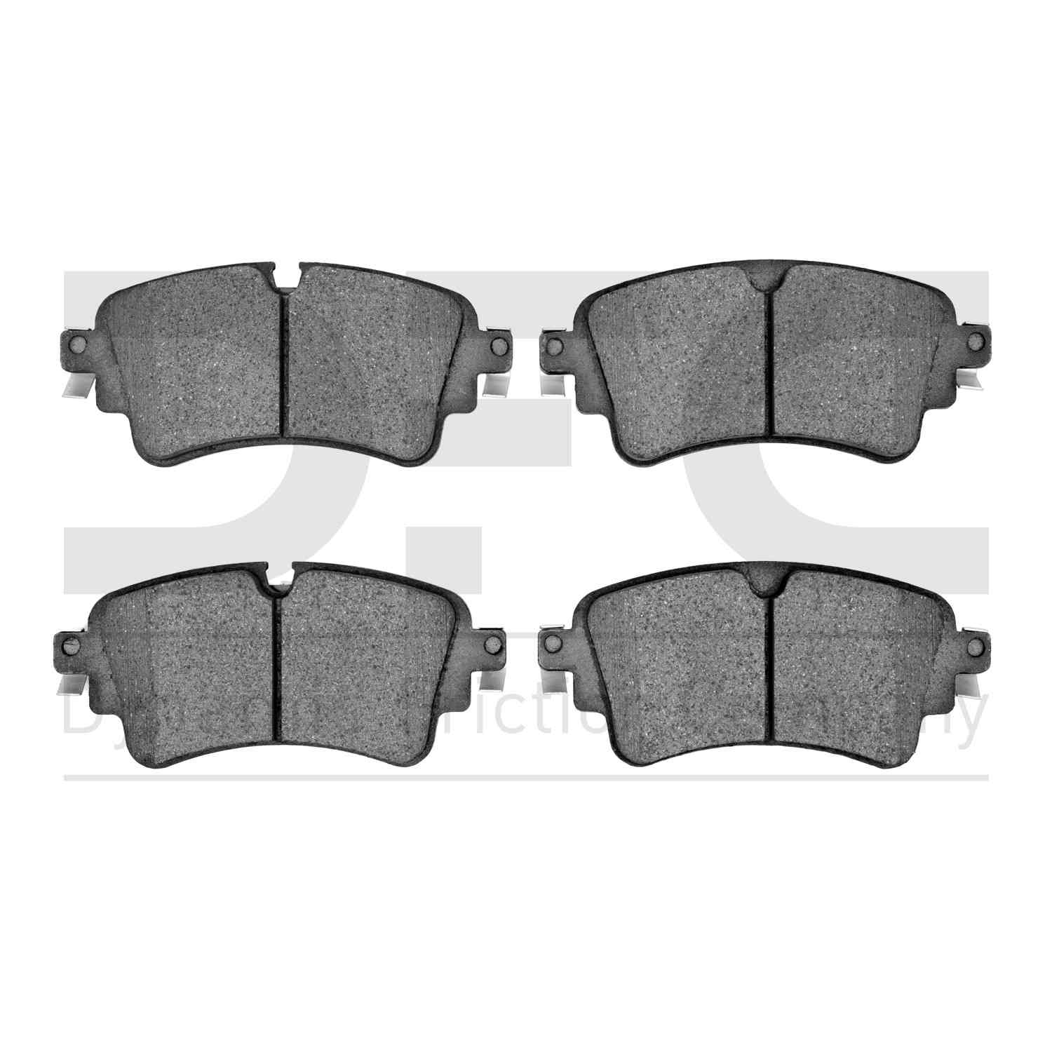 Dynamic Friction Company Disc Brake Pad Set  top view frsport 1551-1898-00