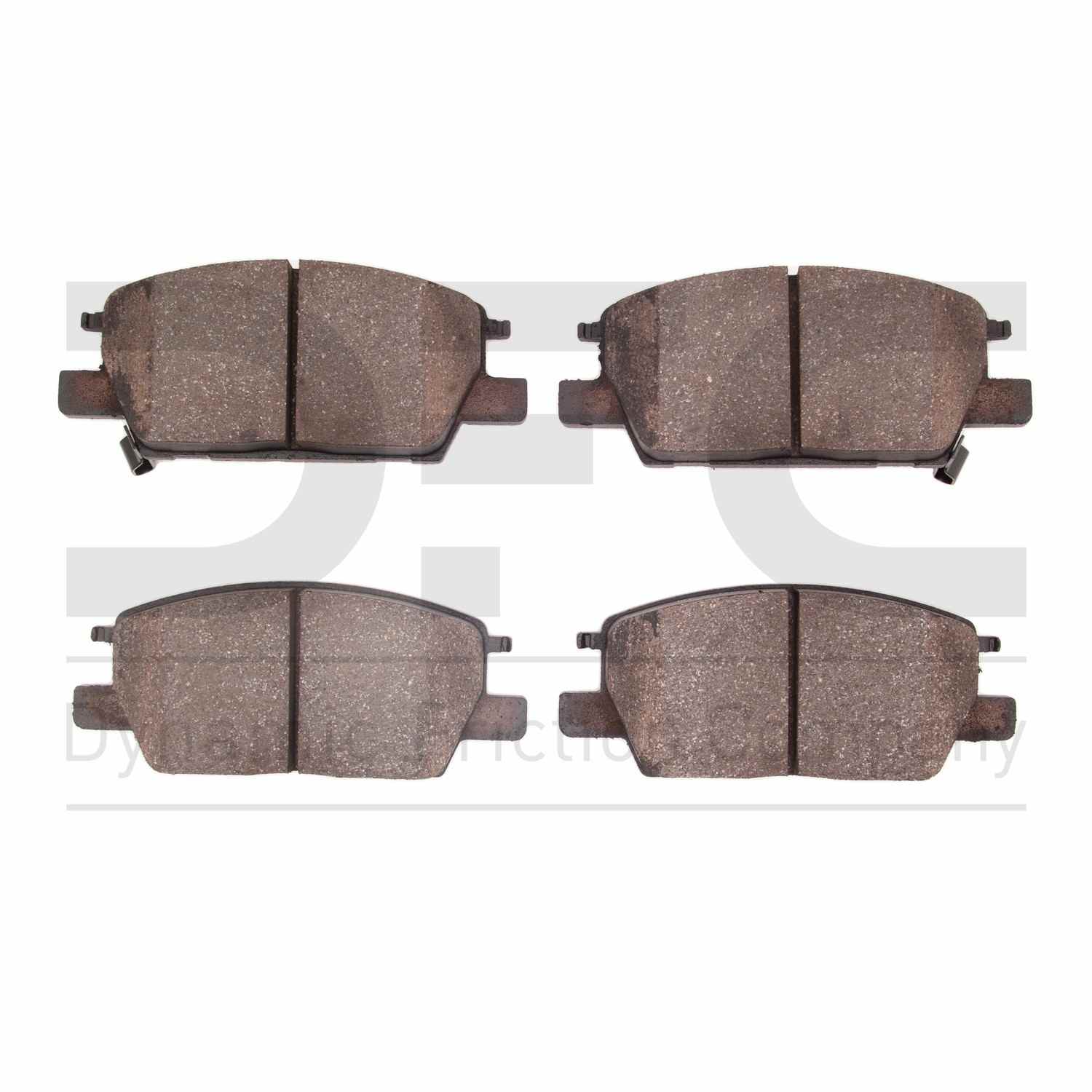 Dynamic Friction Company Disc Brake Pad Set  top view frsport 1551-1913-00