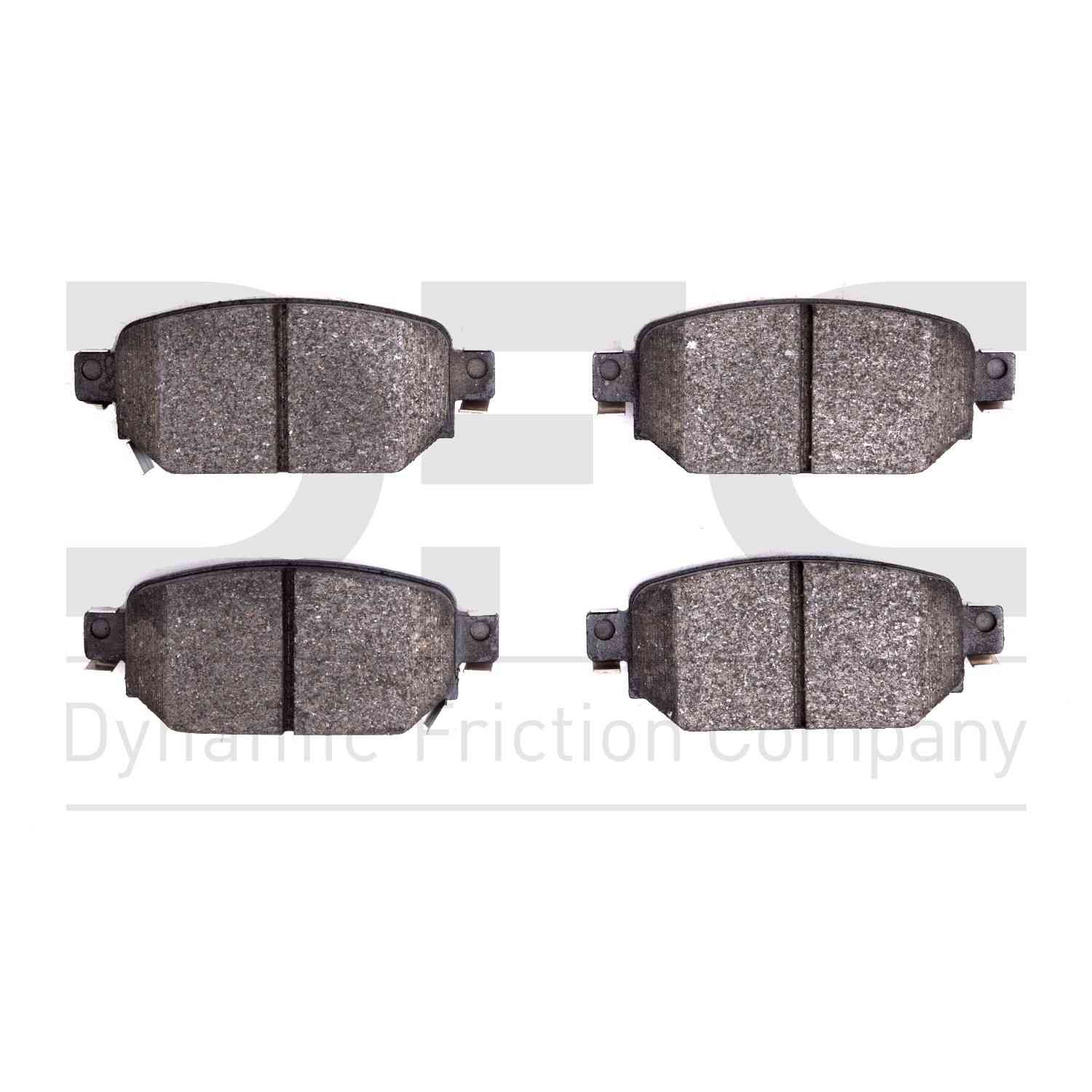 Dynamic Friction Company Disc Brake Pad Set  top view frsport 1551-2042-00