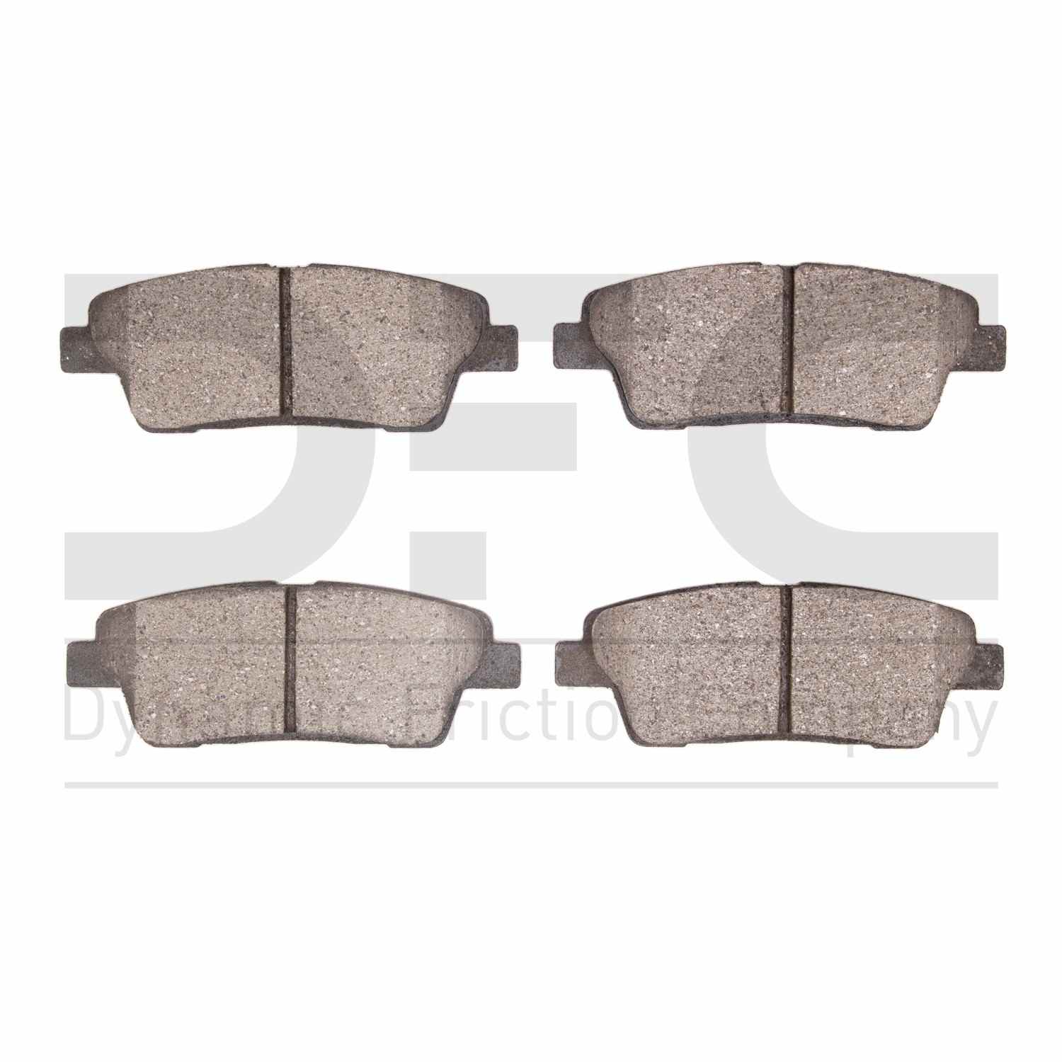 Dynamic Friction Company Disc Brake Pad Set  top view frsport 1551-2100-00