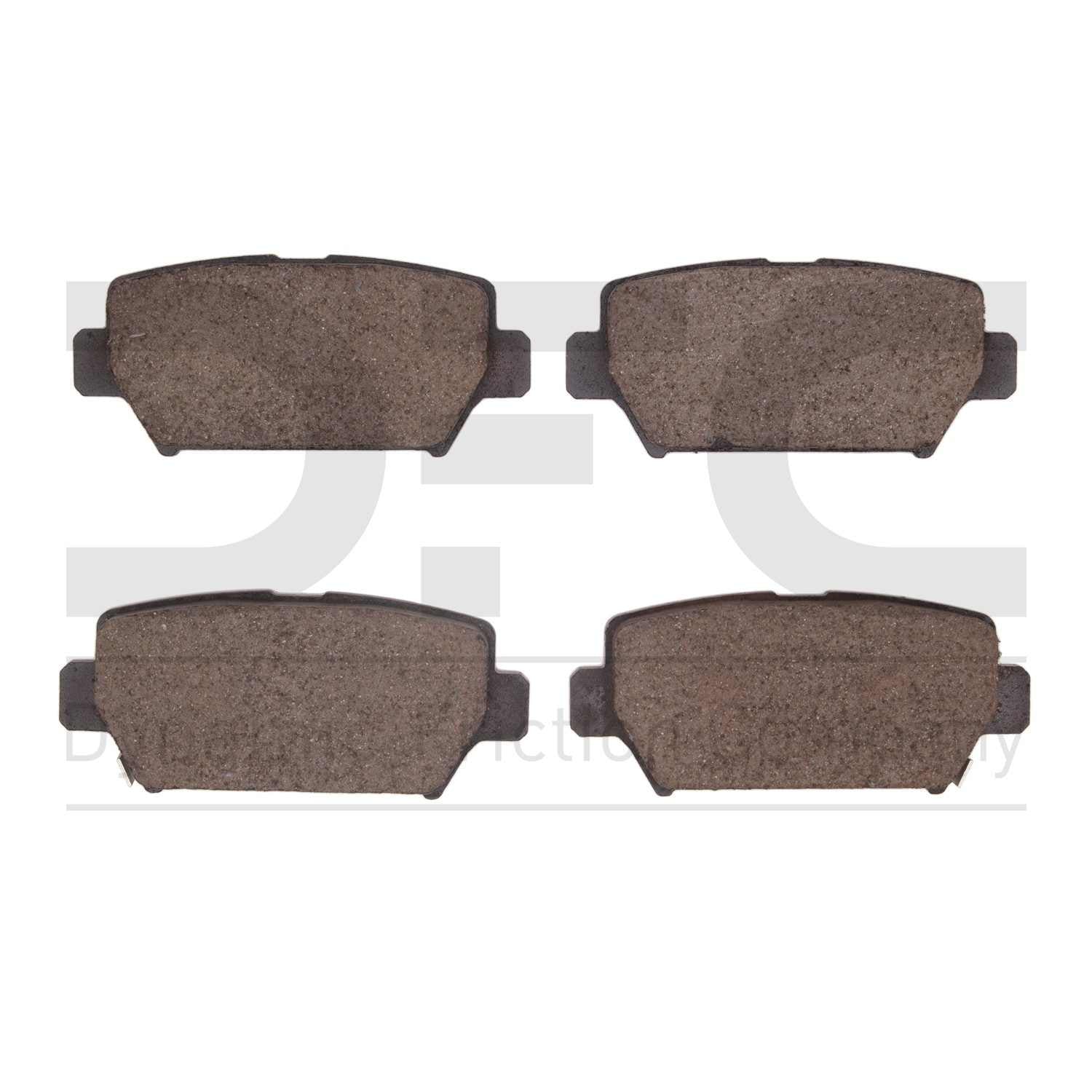 Dynamic Friction Company Disc Brake Pad Set  top view frsport 1551-2156-00