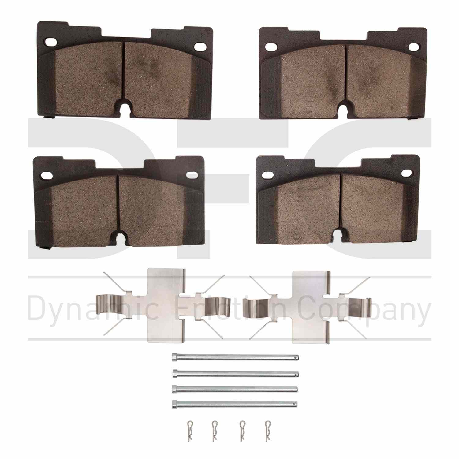 Dynamic Friction Company Disc Brake Pad Set  top view frsport 1551-2173-01