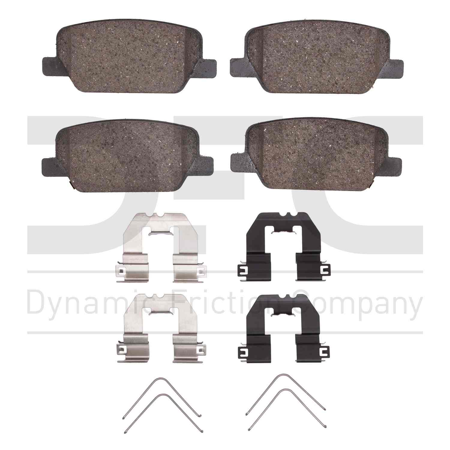 Dynamic Friction Company Disc Brake Pad Set  top view frsport 1551-2199-01