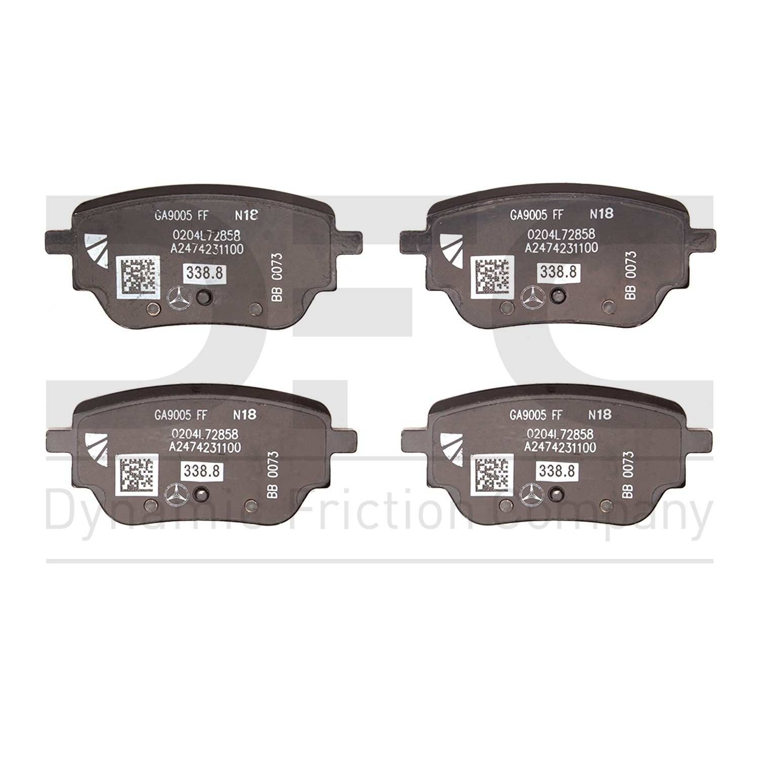 dynamic friction company disc brake pad set  frsport 1551-2207-00