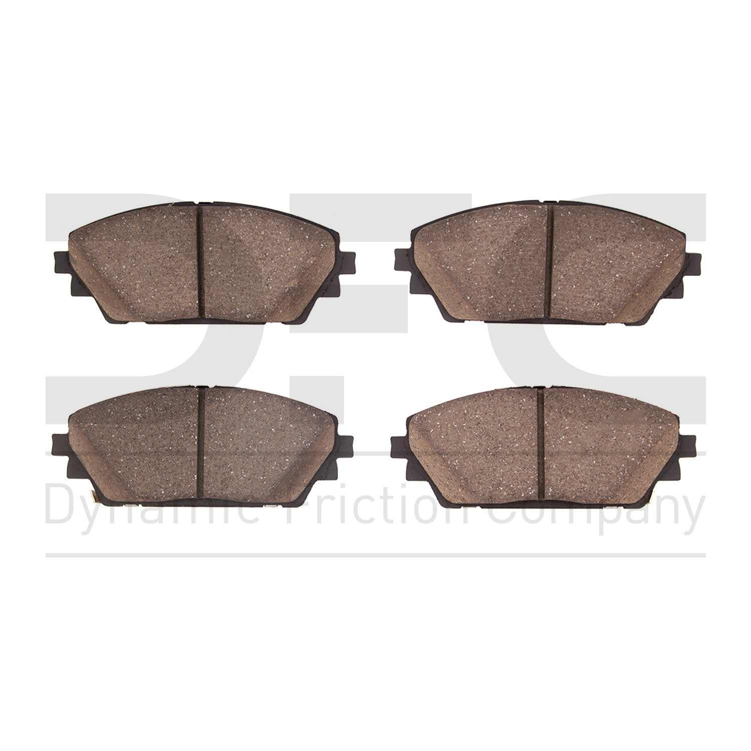 Dynamic Friction Company Disc Brake Pad Set  top view frsport 1551-2218-00