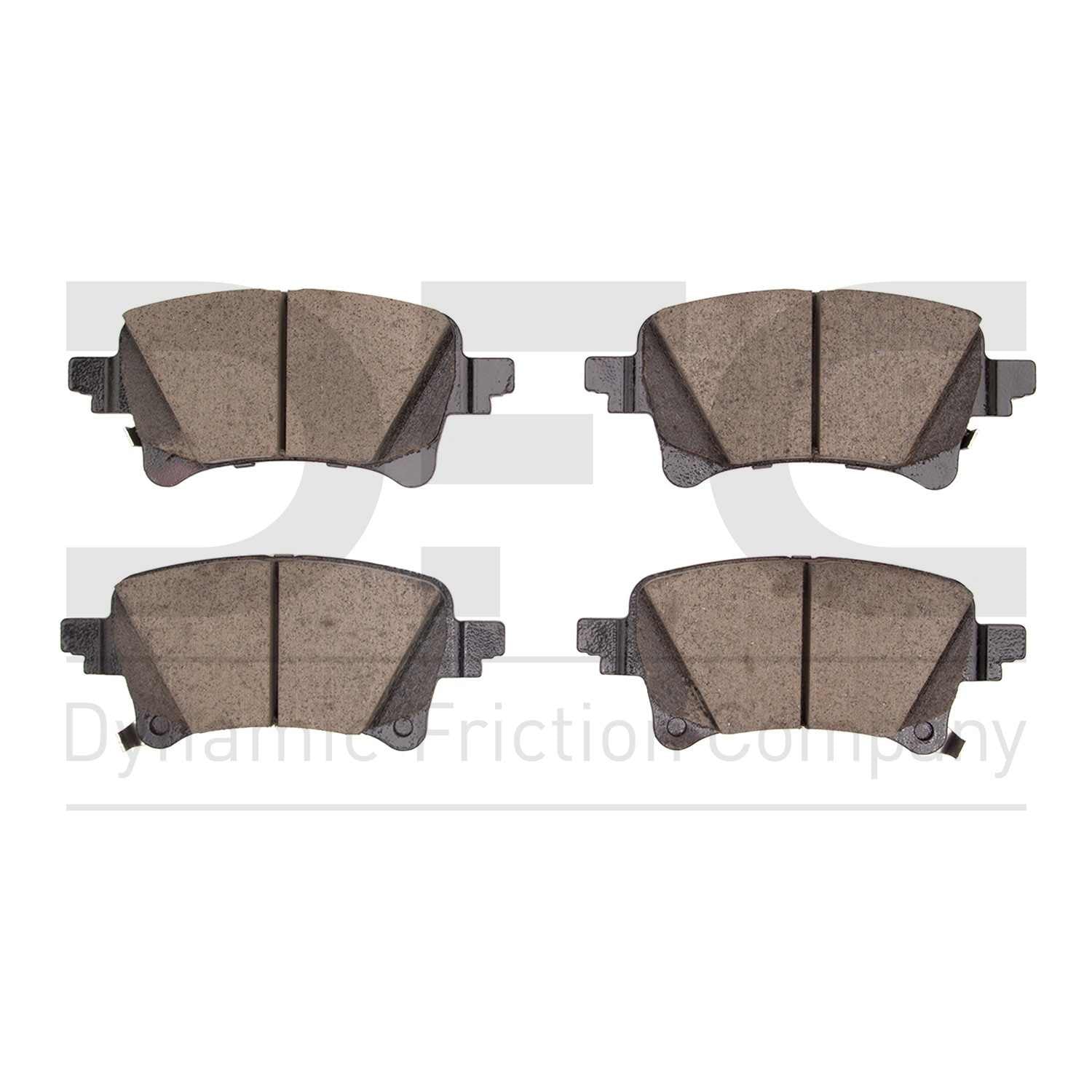 Dynamic Friction Company Disc Brake Pad Set  top view frsport 1551-2233-00