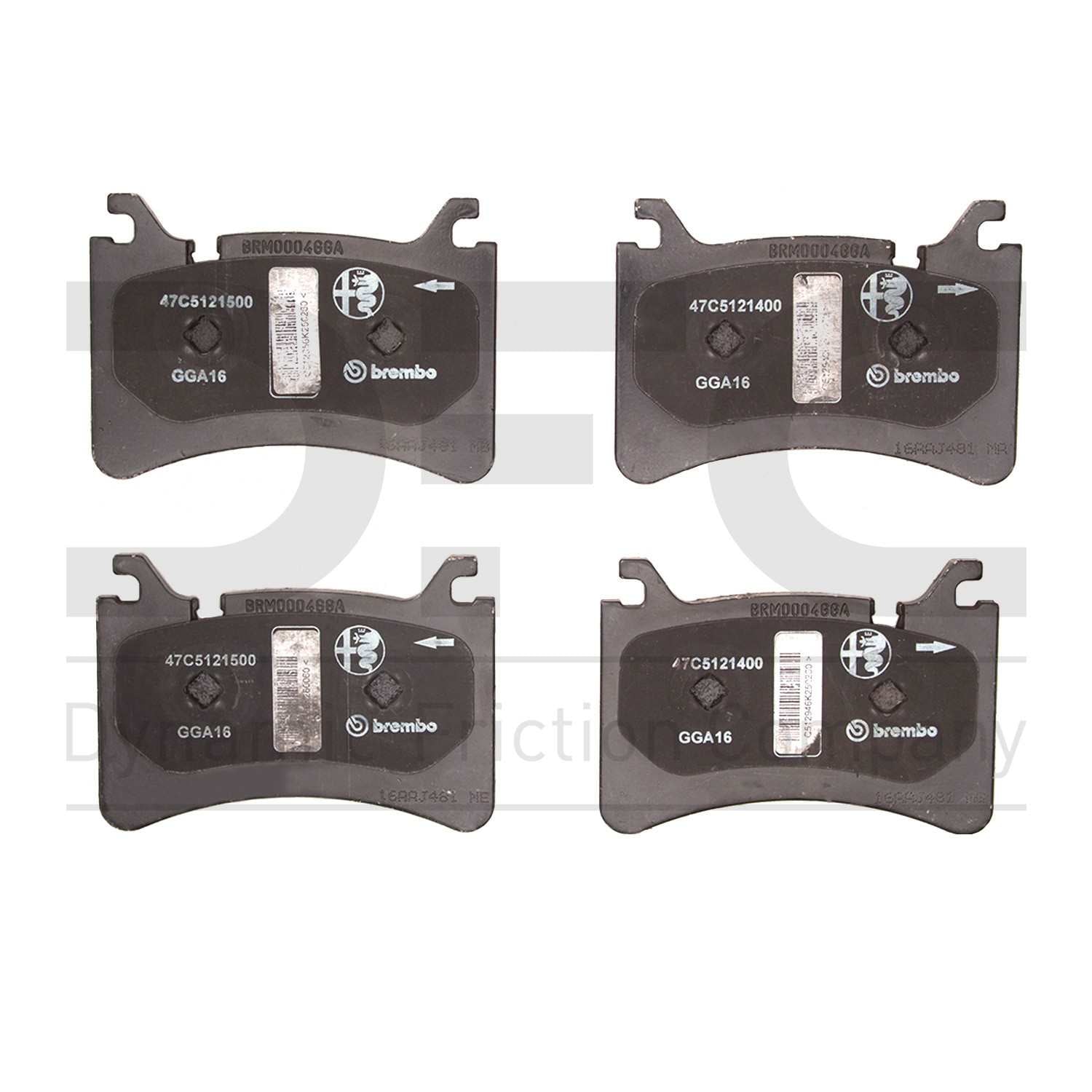 dynamic friction company disc brake pad set  frsport 1551-2279-00