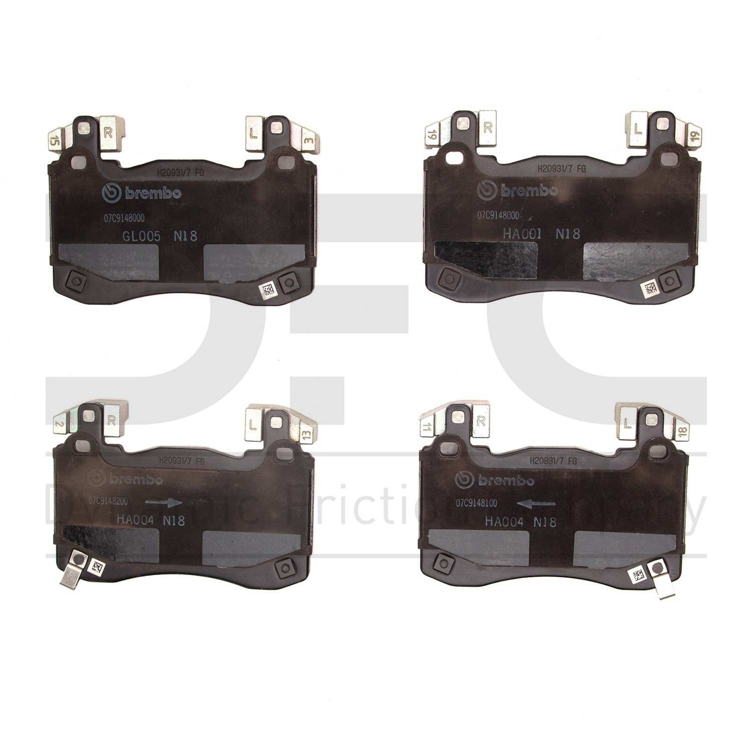 dynamic friction company disc brake pad set  frsport 1552-2145-00