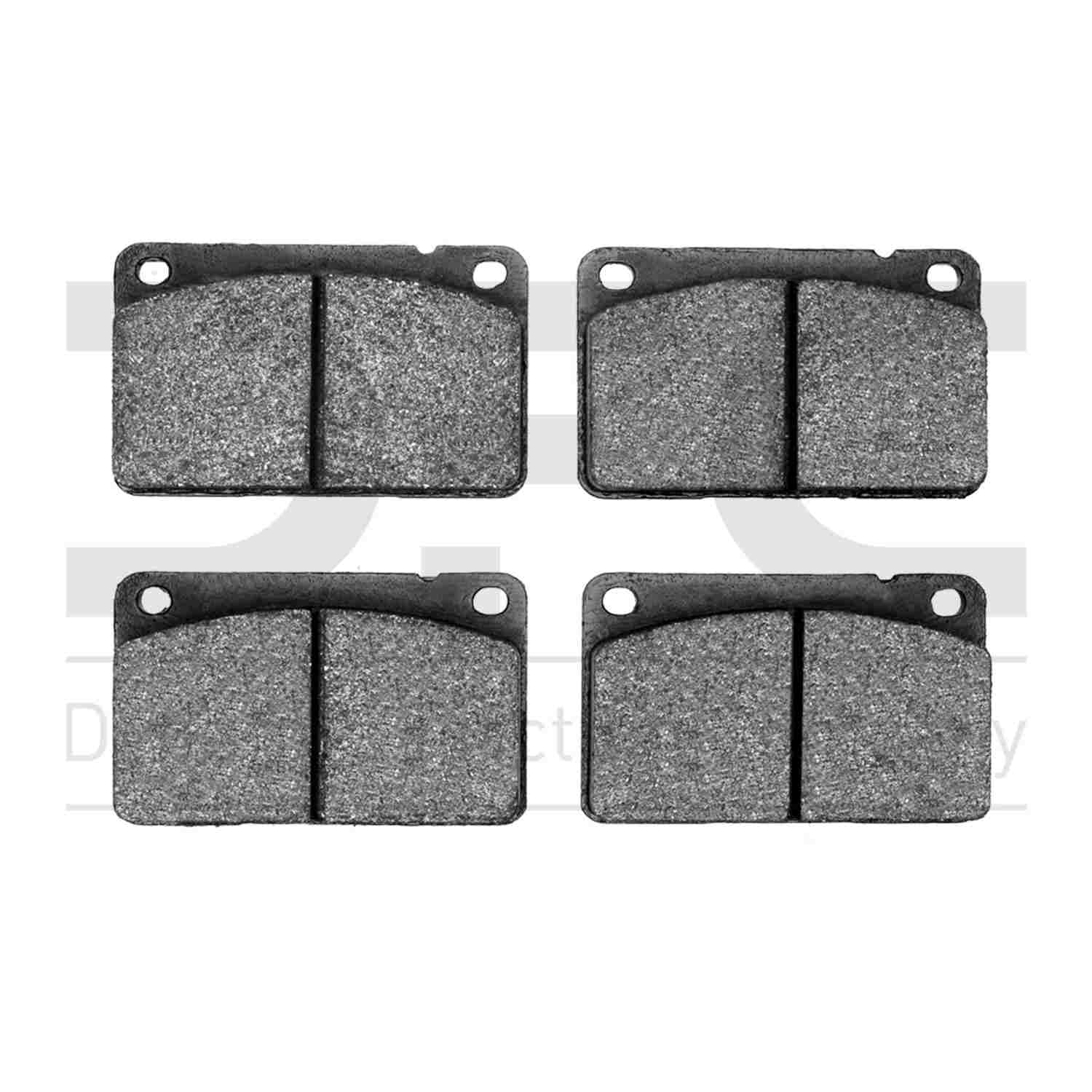 Dynamic Friction Company Disc Brake Pad Set  top view frsport 1600-0043-00