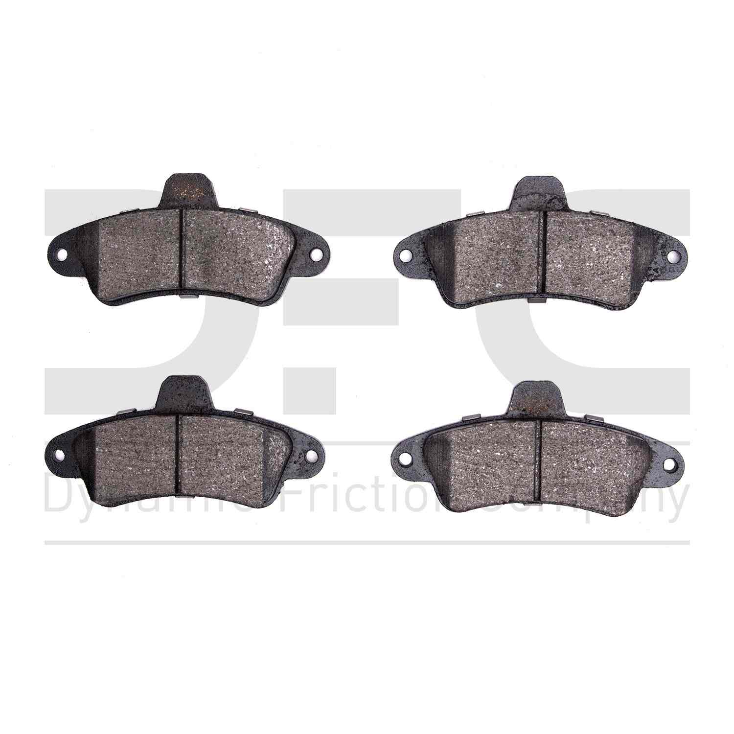 Dynamic Friction Company Disc Brake Pad Set  top view frsport 1600-0661-00