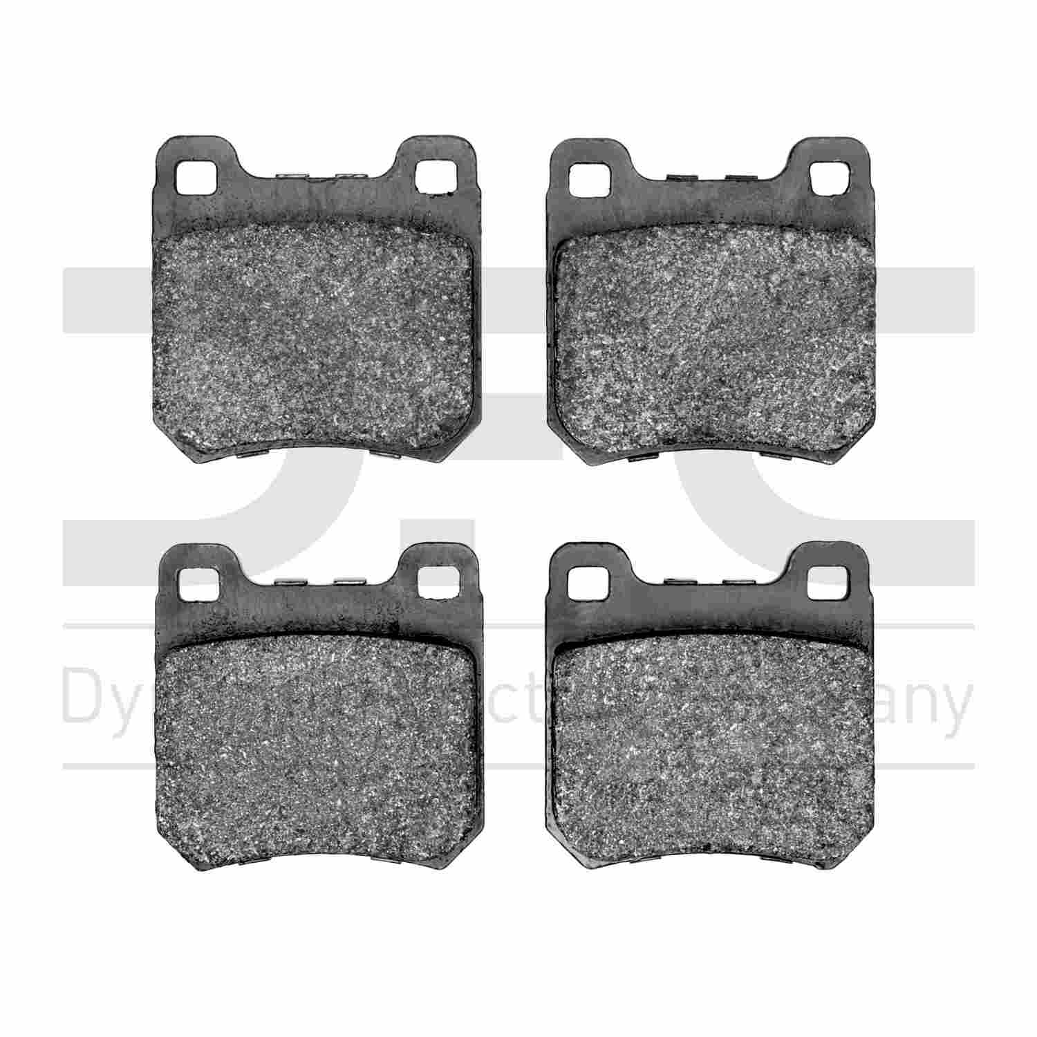 Dynamic Friction Company Disc Brake Pad Set  top view frsport 1600-0709-00