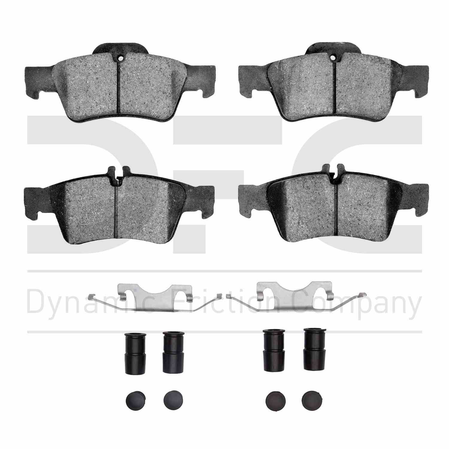 Dynamic Friction Company Disc Brake Pad Set  top view frsport 1600-0986-01