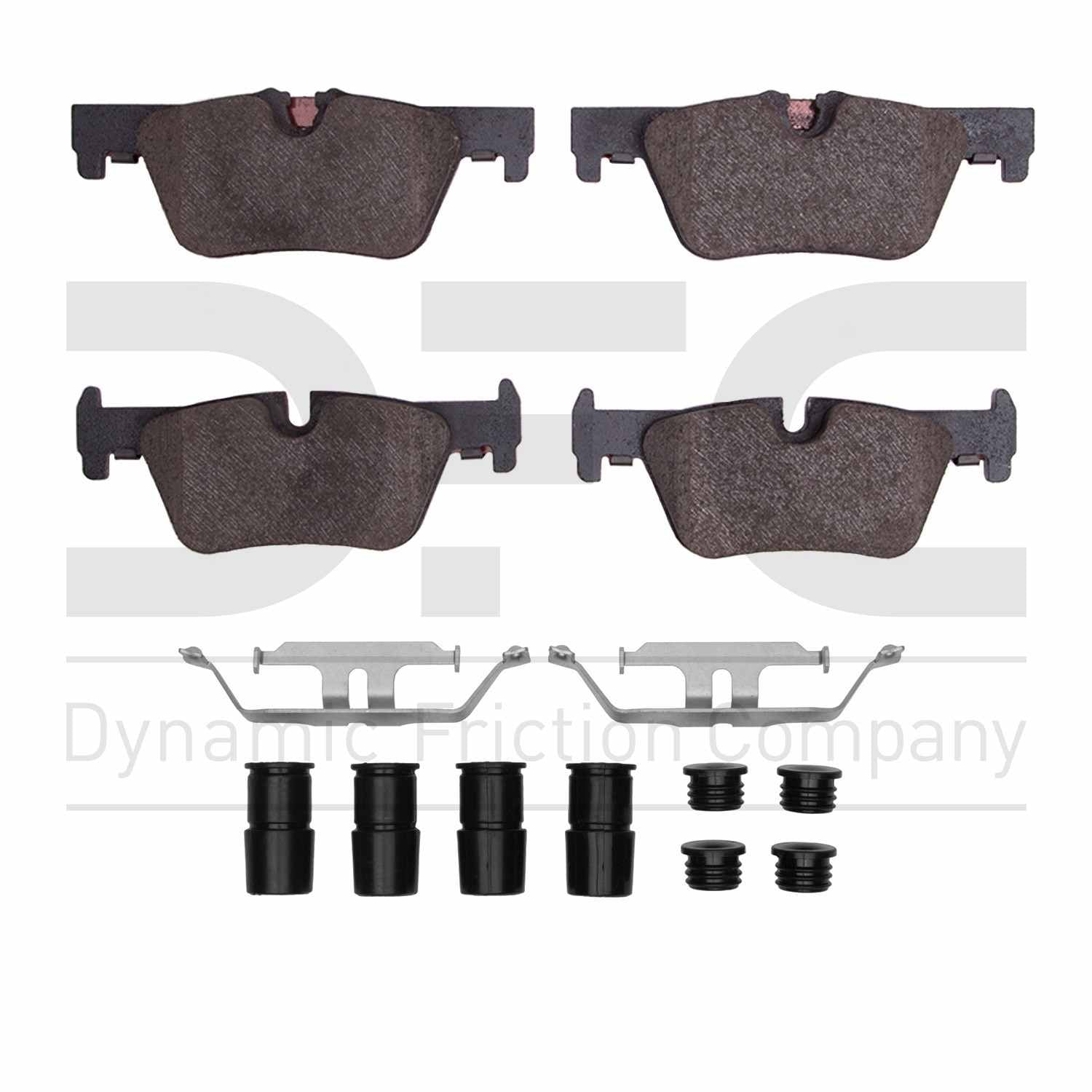 Dynamic Friction Company Disc Brake Pad Set  top view frsport 1600-1613-01