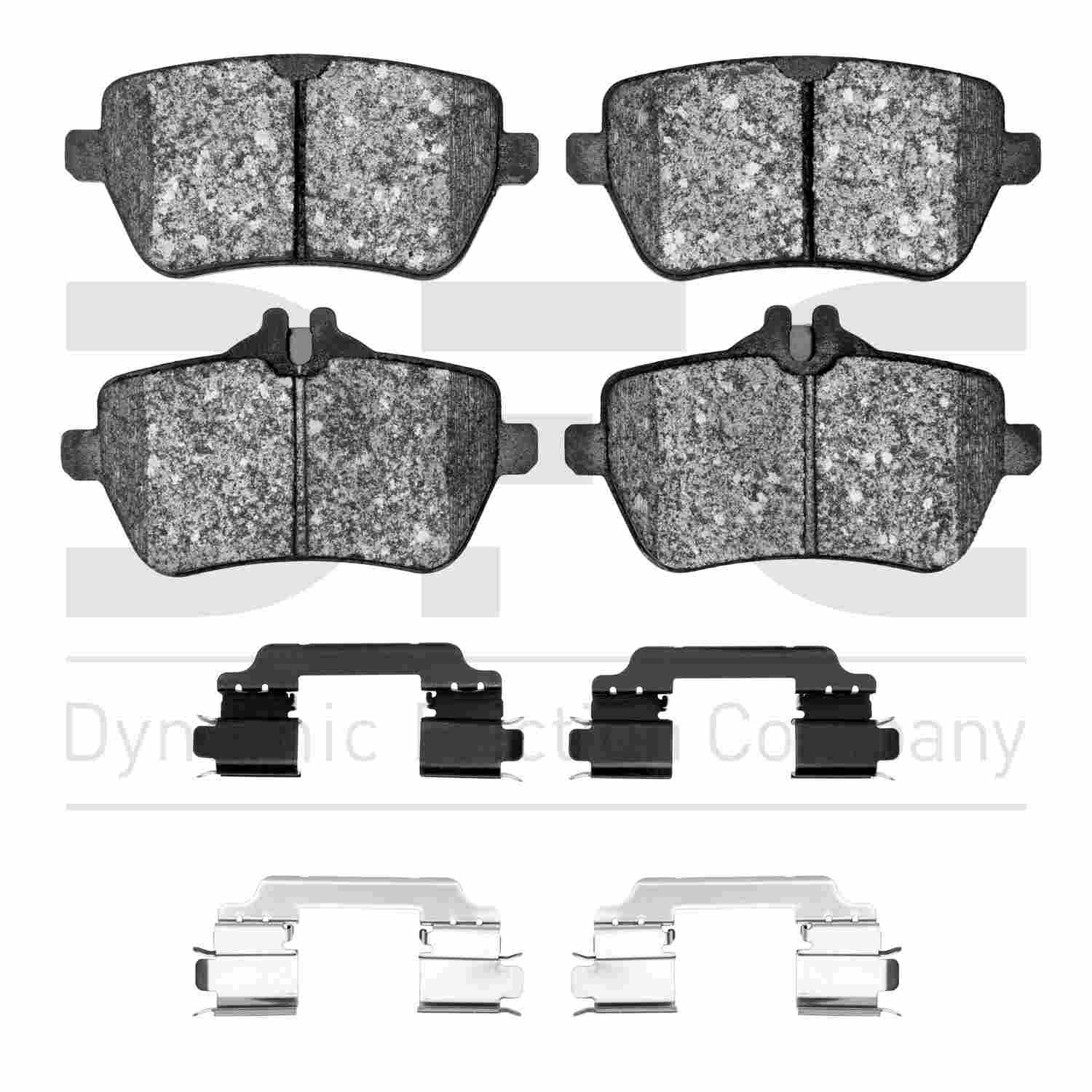 Dynamic Friction Company Disc Brake Pad Set  top view frsport 1600-1689-01