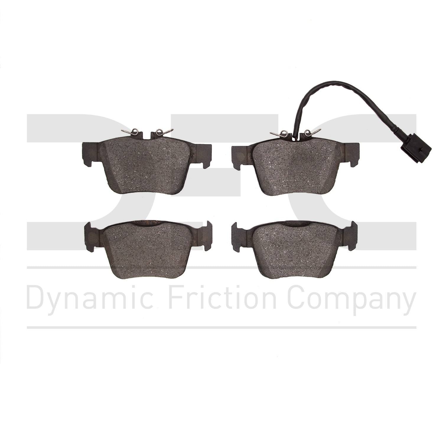 Dynamic Friction Company Disc Brake Pad Set  top view frsport 1600-1989-00