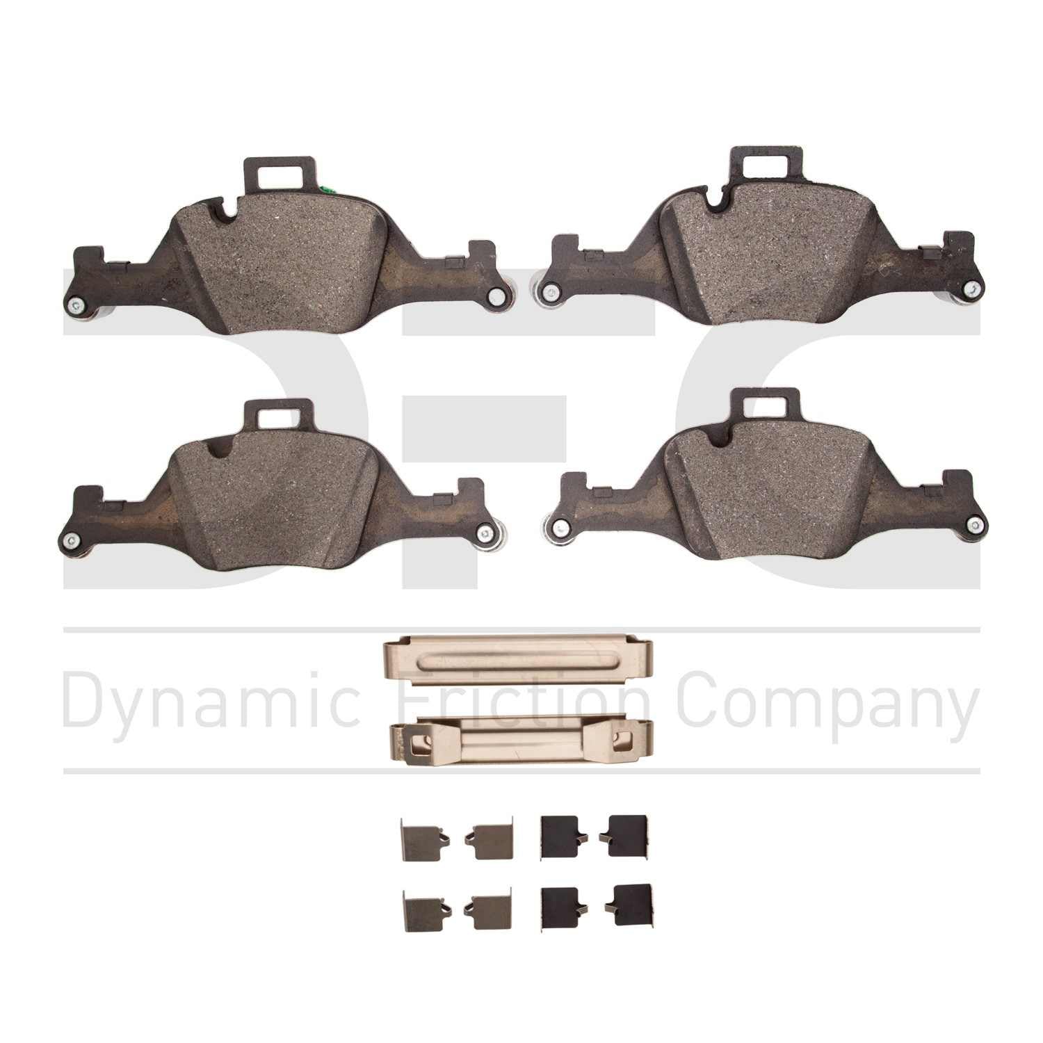 Dynamic Friction Company Disc Brake Pad Set  top view frsport 1600-2060-01