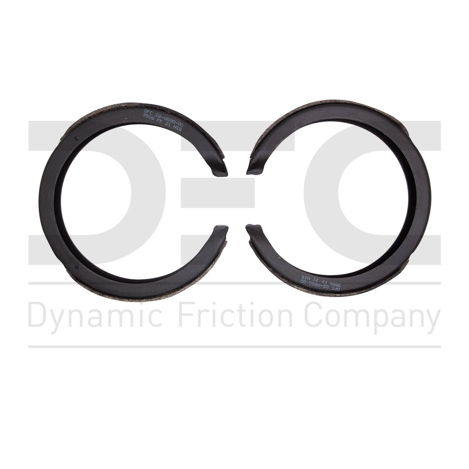 Dynamic Friction Company Drum Brake Shoe  top view frsport 1902-0880-00