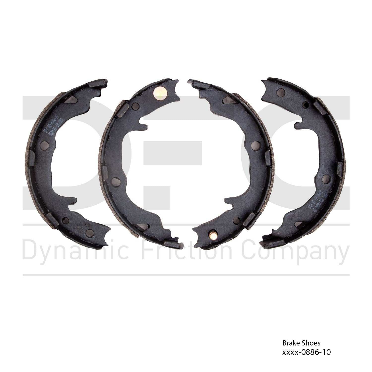 Dynamic Friction Company Drum Brake Shoe  top view frsport 1902-0886-10